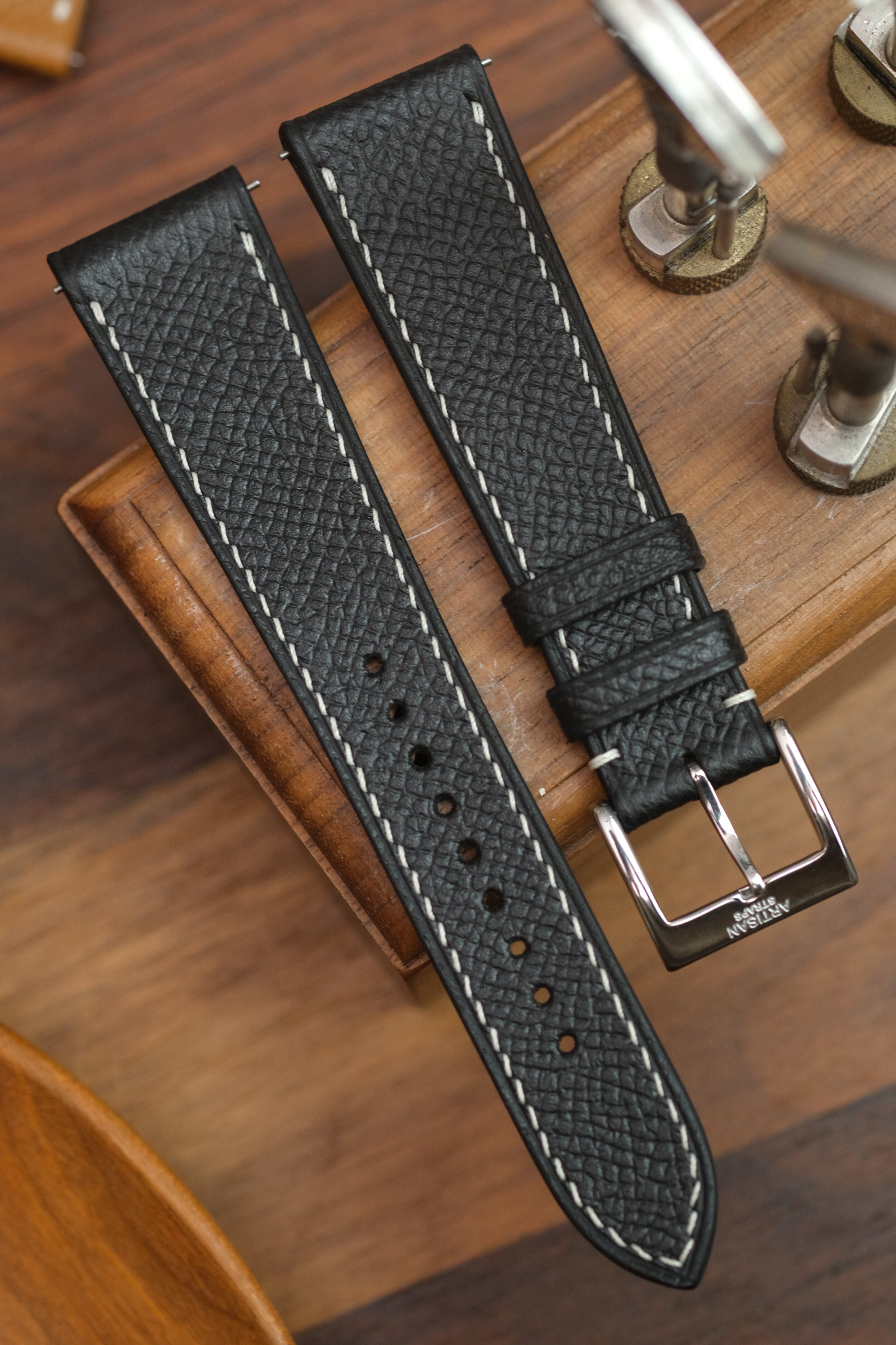 Black Epsom Leather Strap