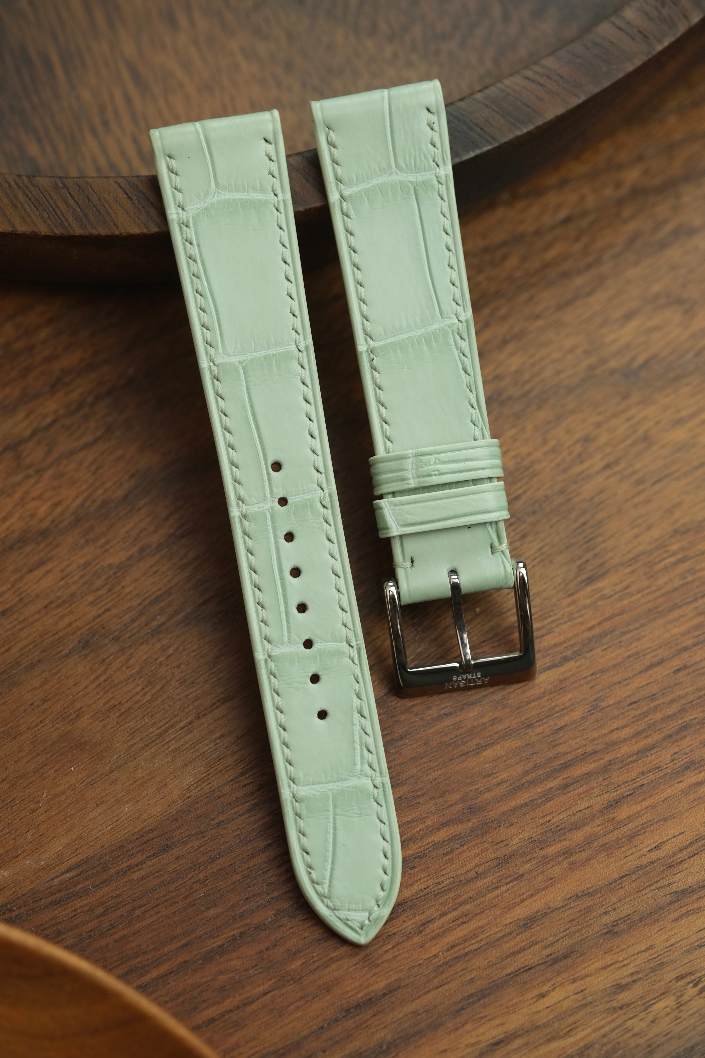 Mint Green Alligator Leather Strap