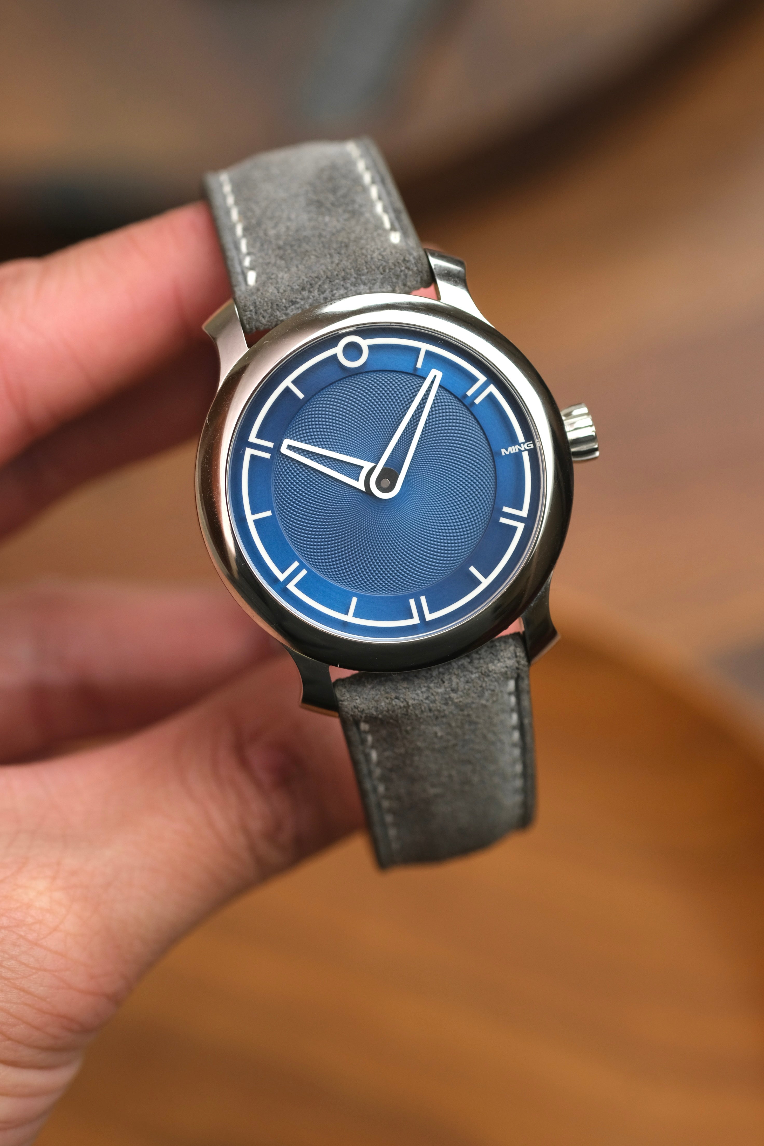 Grey Suede (Padded) Leather Strap