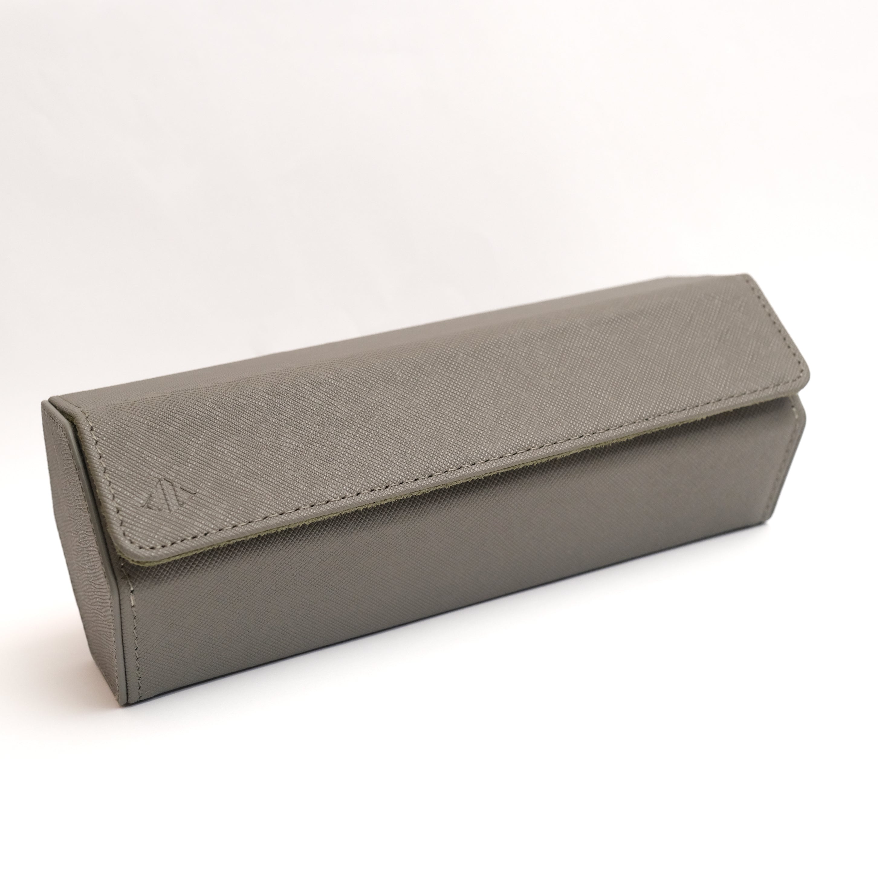 Hexad Trio - Saffiano Watch Case in Grey/Olive - Artisan Straps