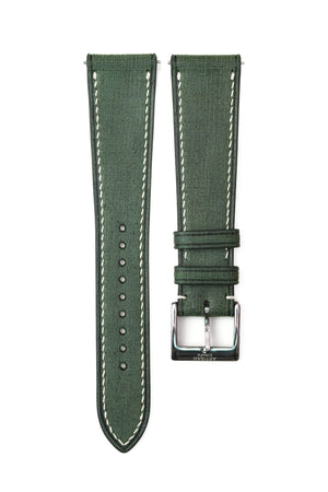 Green Babele 'Linen' Leather Strap - Artisan Straps