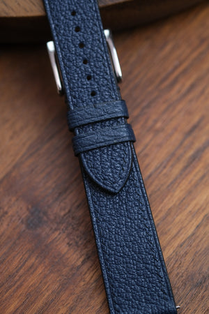 Navy Chèvre Leather Strap - Artisan Straps
