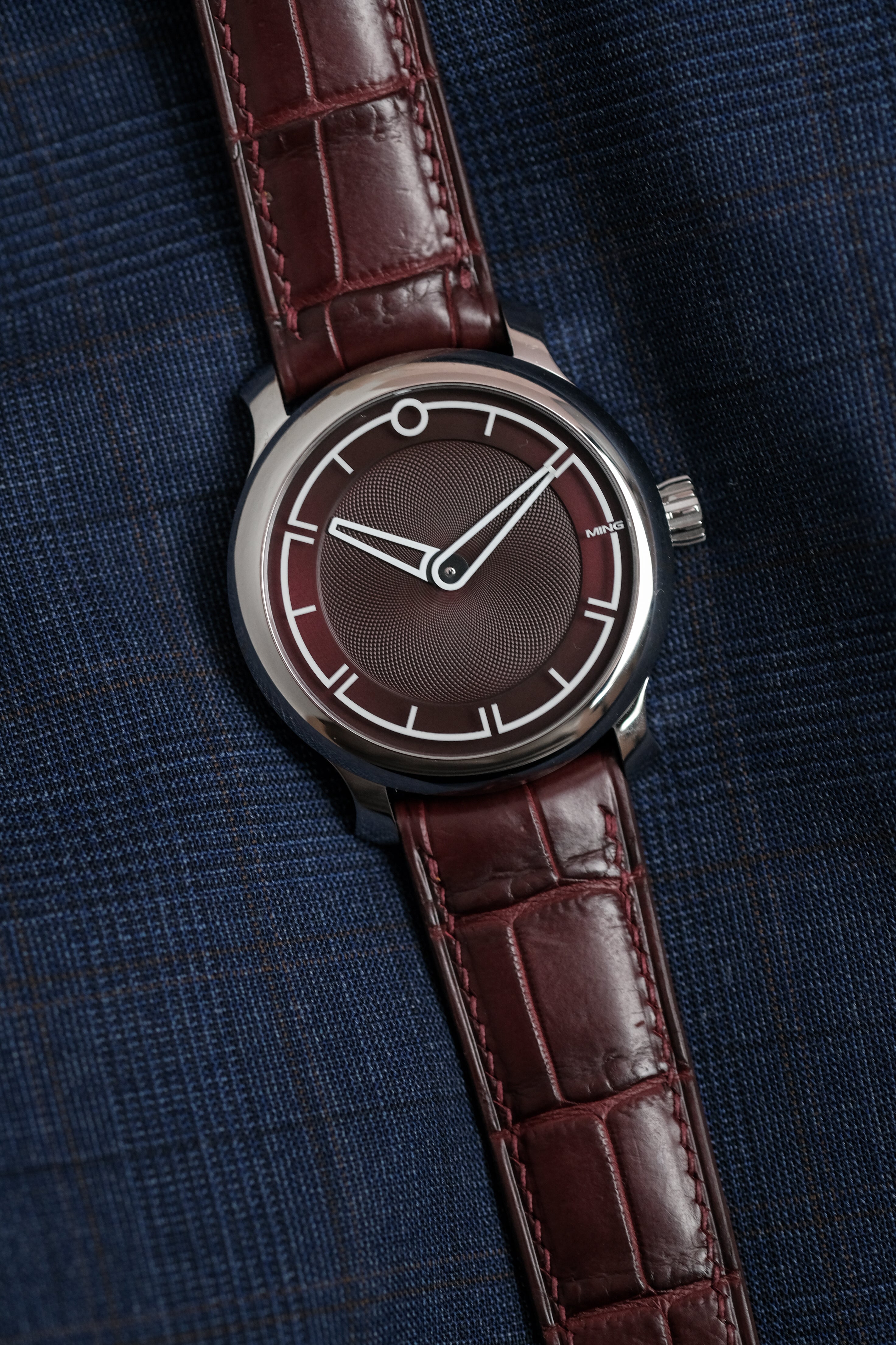 Burgundy Alligator Leather Strap - Artisan Straps