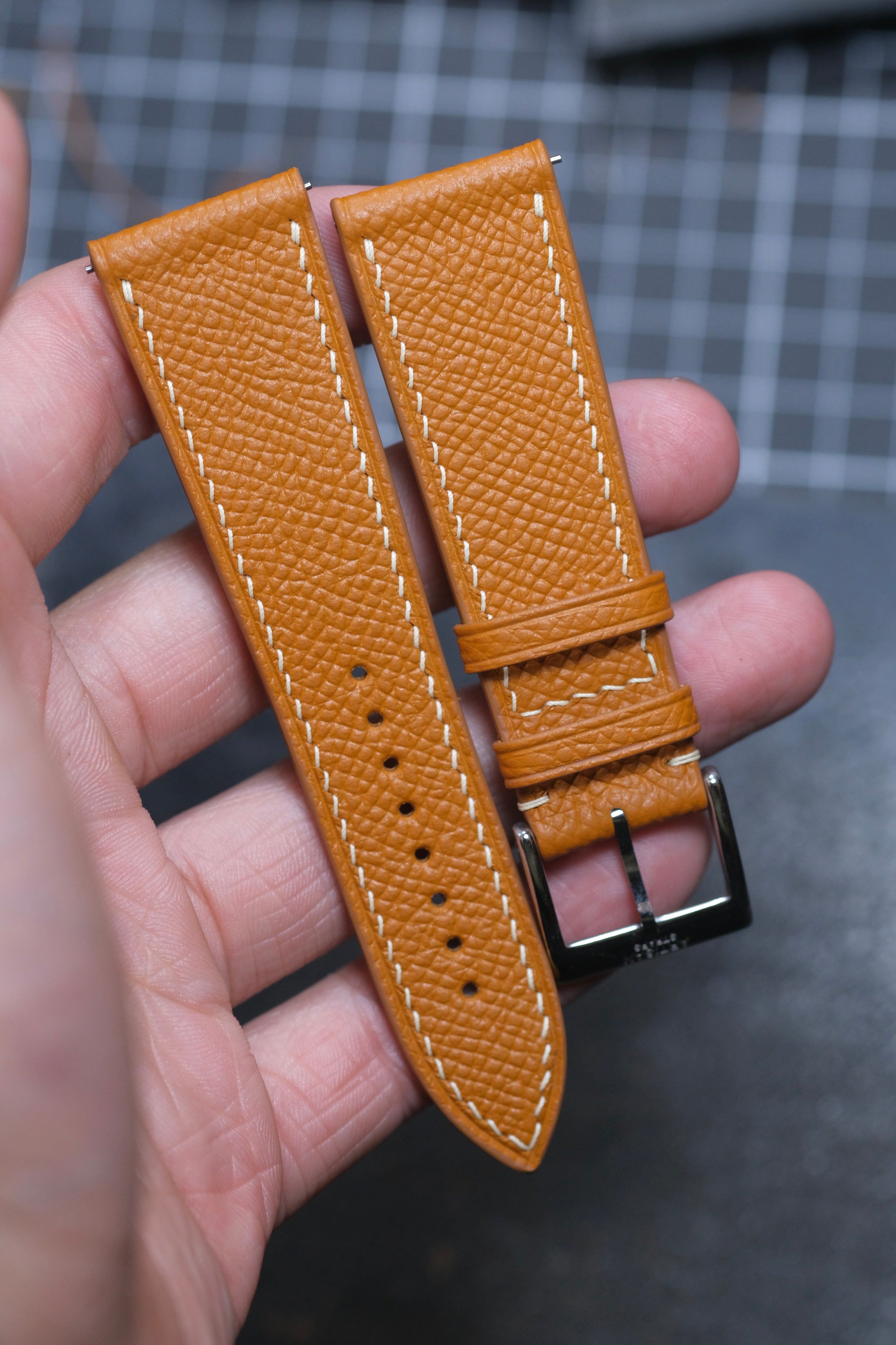 Tan Epsom Leather Strap V1 *Clearance* - Artisan Straps