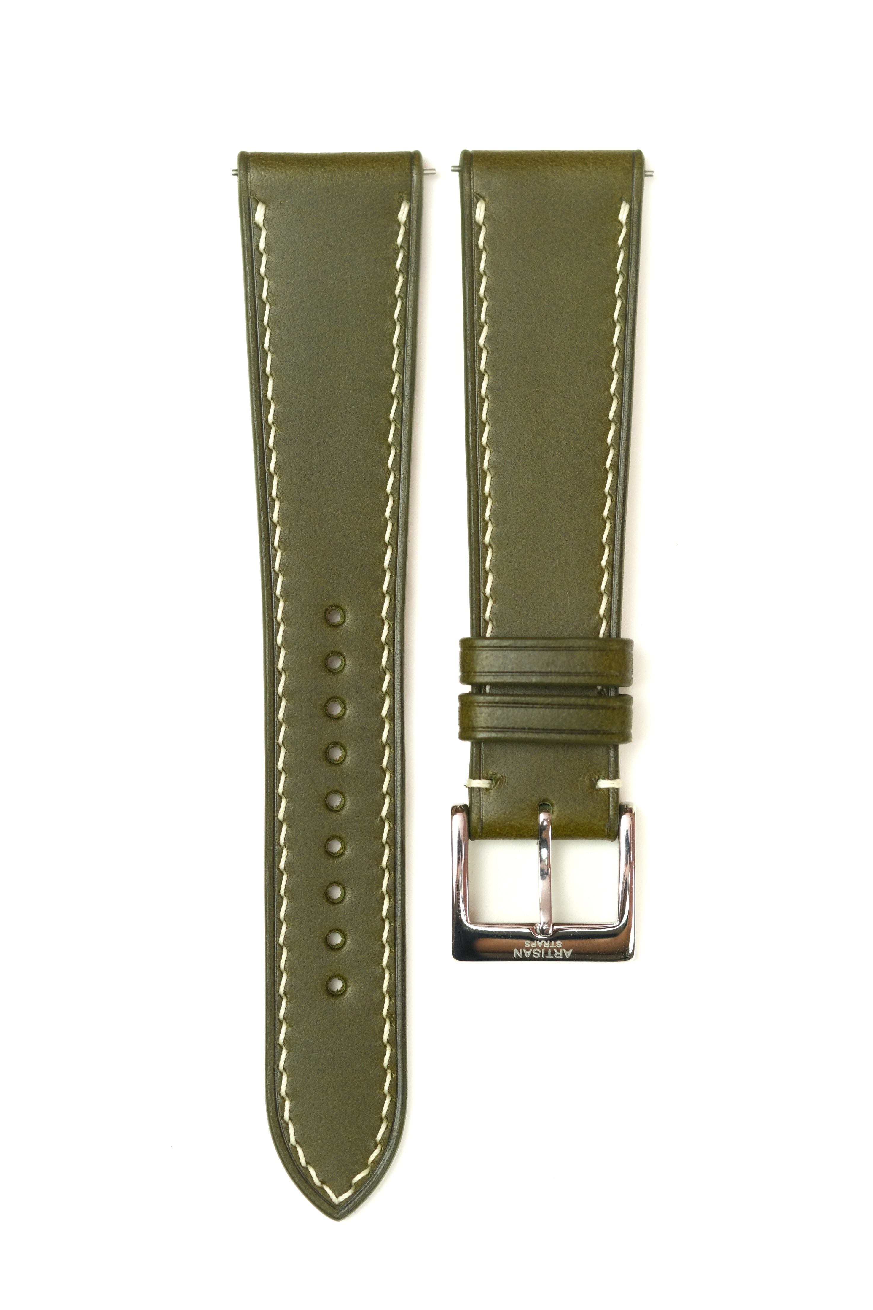Correa de piel Buttero verde oliva