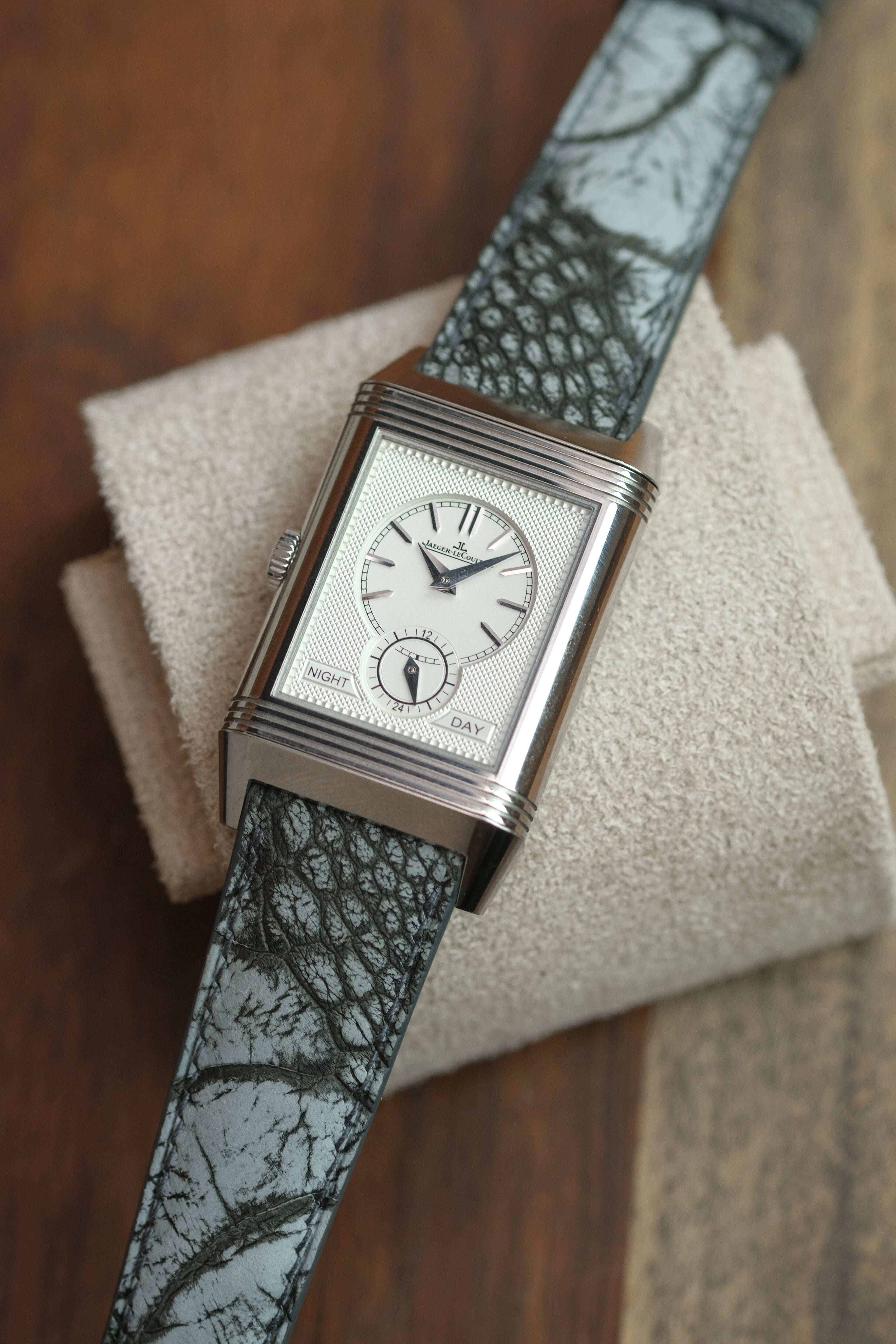 Grey Nubuck Ostrich Leg Leather Strap - Artisan Straps