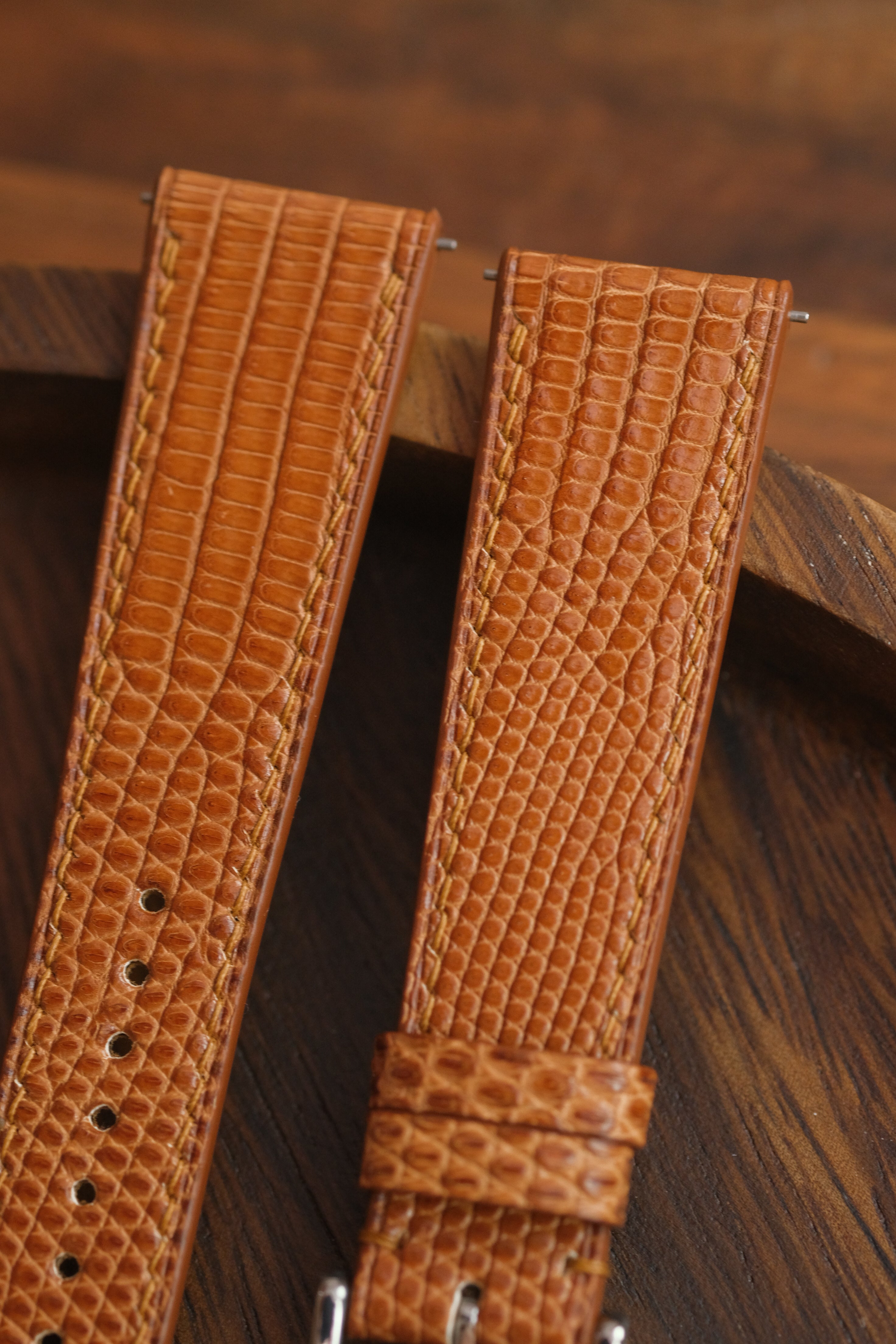 Whiskey Lizard Leather Strap