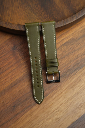Olive Green Buttero Leather Strap