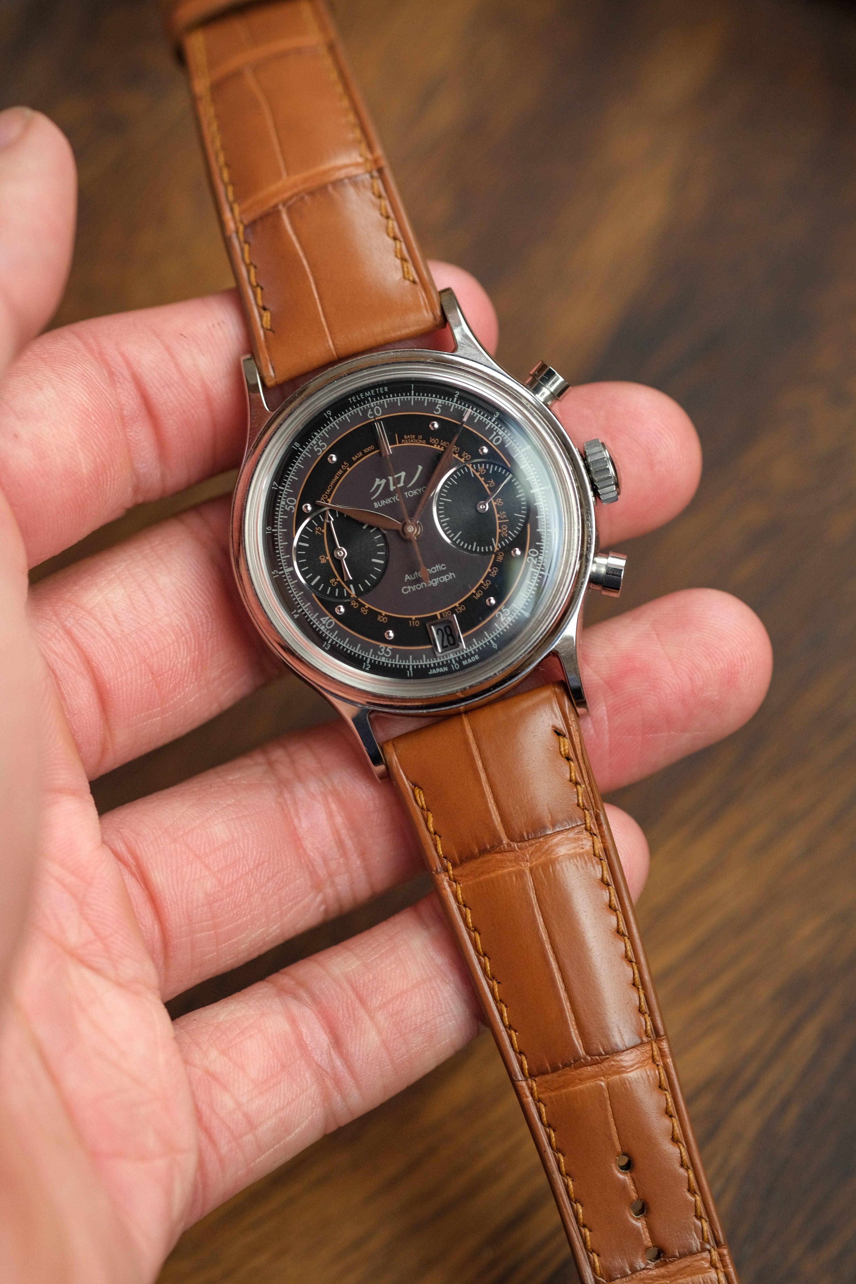 Cognac Alligator (Padded) Leather Strap