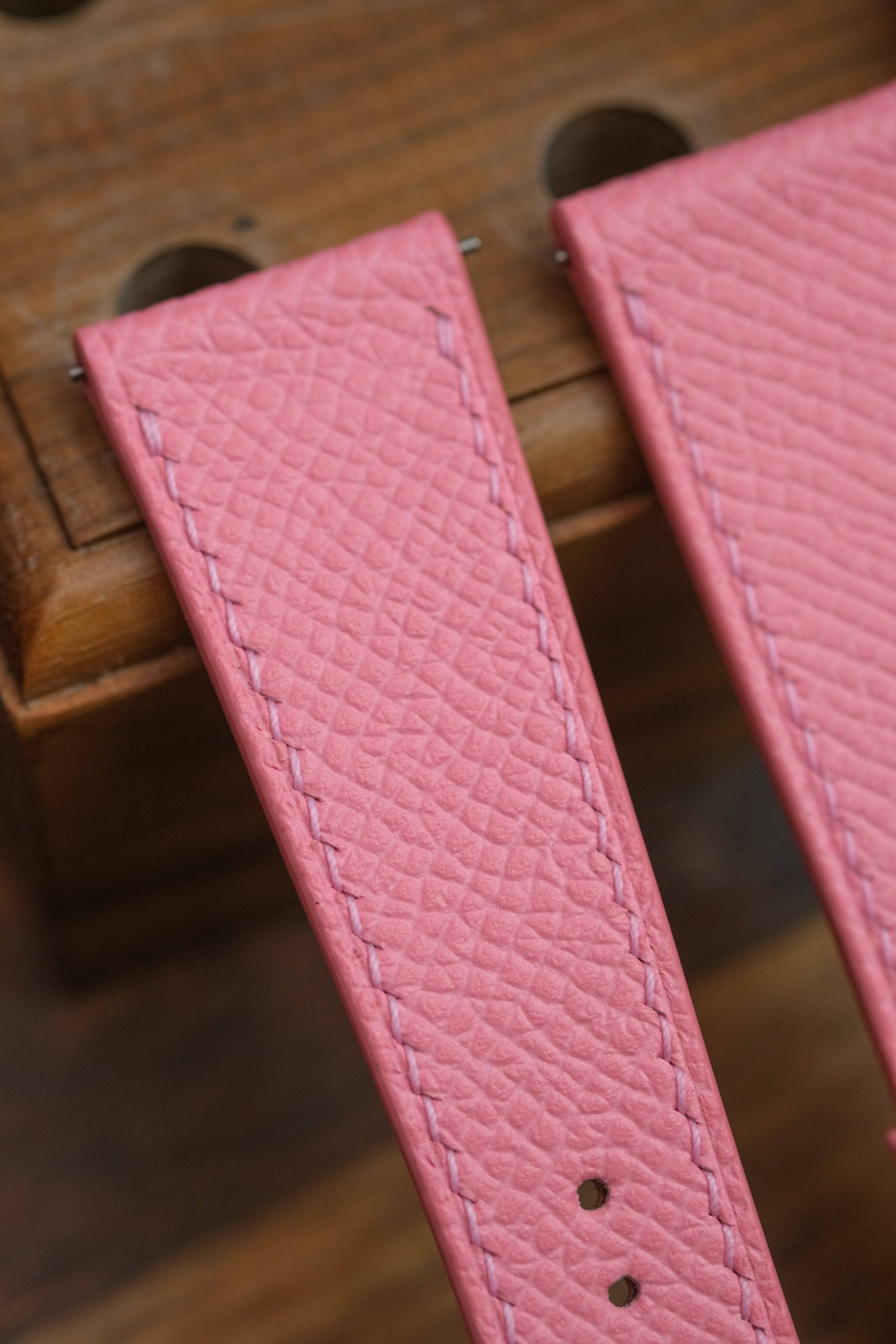 Pink Epsom Leather Strap - Artisan Straps