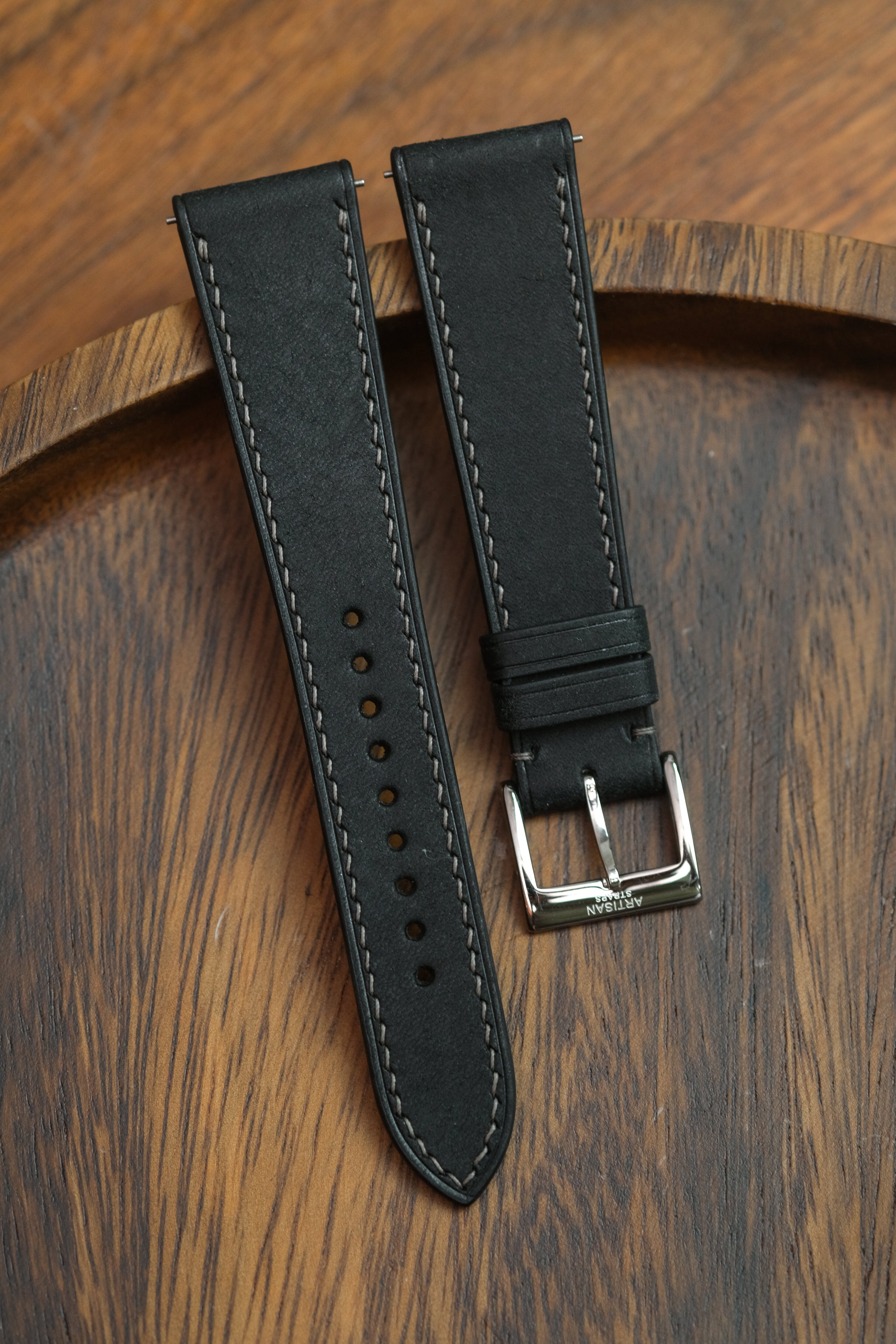 Black Pueblo Leather Strap - Artisan Straps