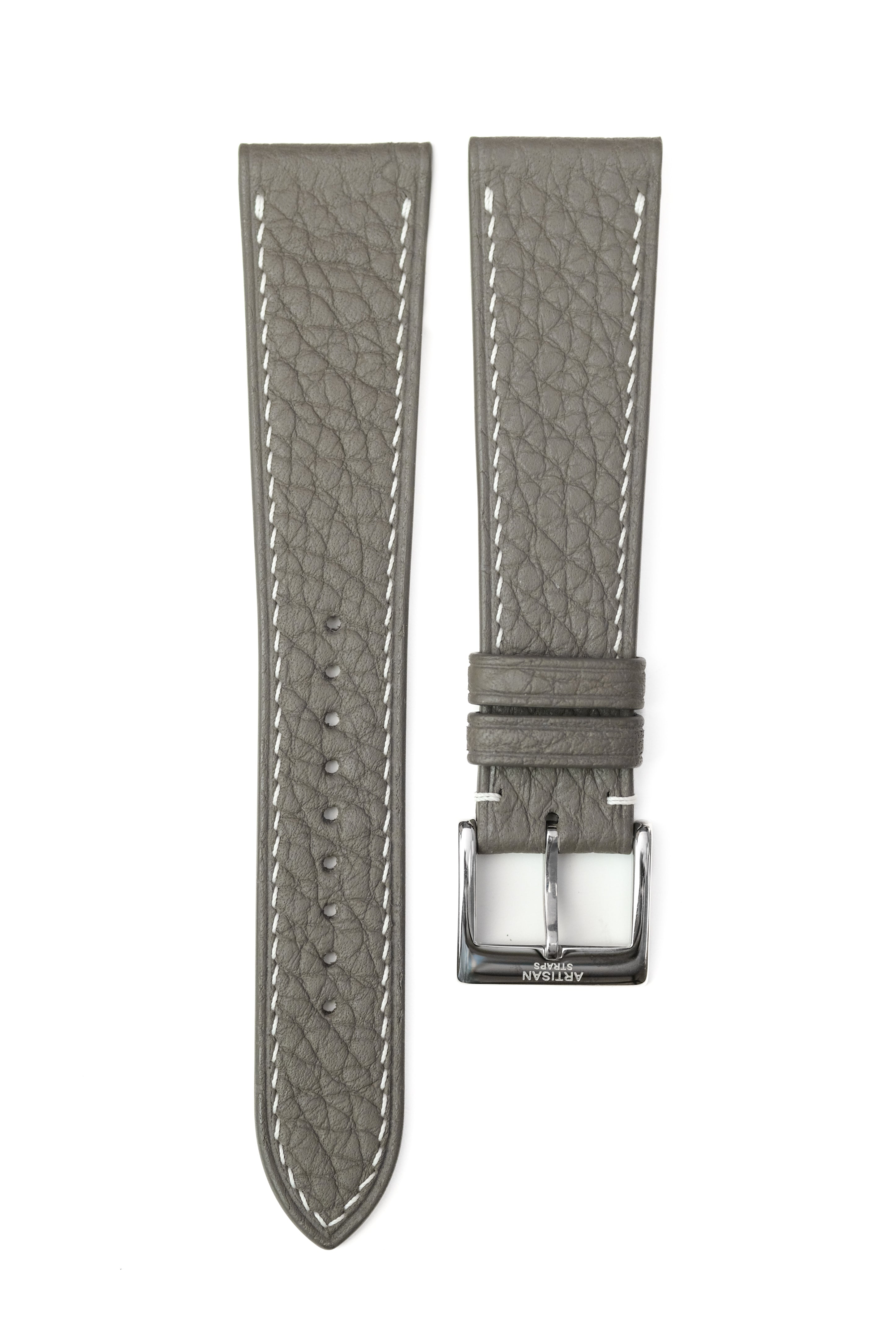 Grey Shrunken Calf Leather Strap - Artisan Straps