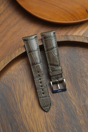 Elephant Grey Alligator Leather Strap