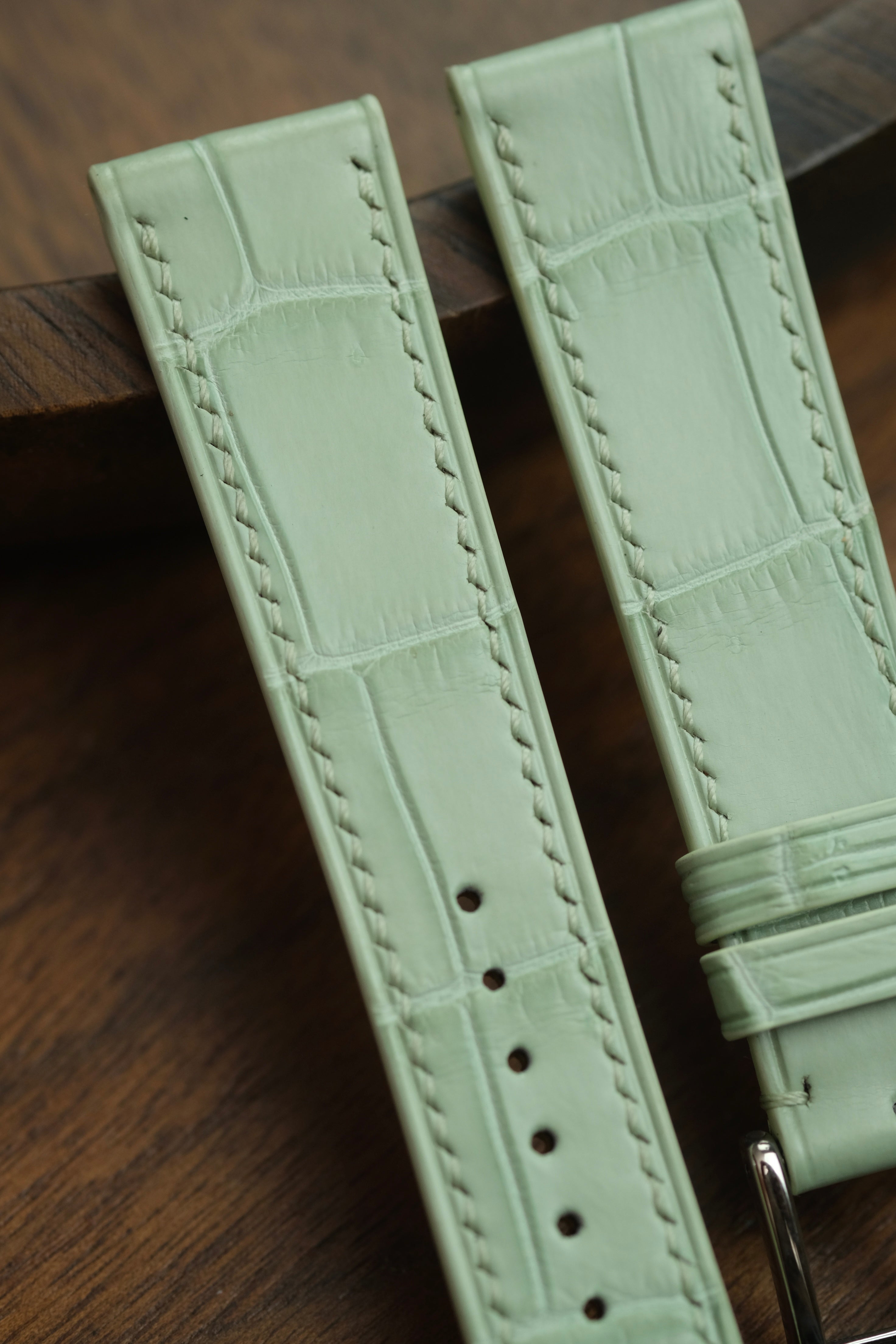 Mint Green Alligator Leather Strap