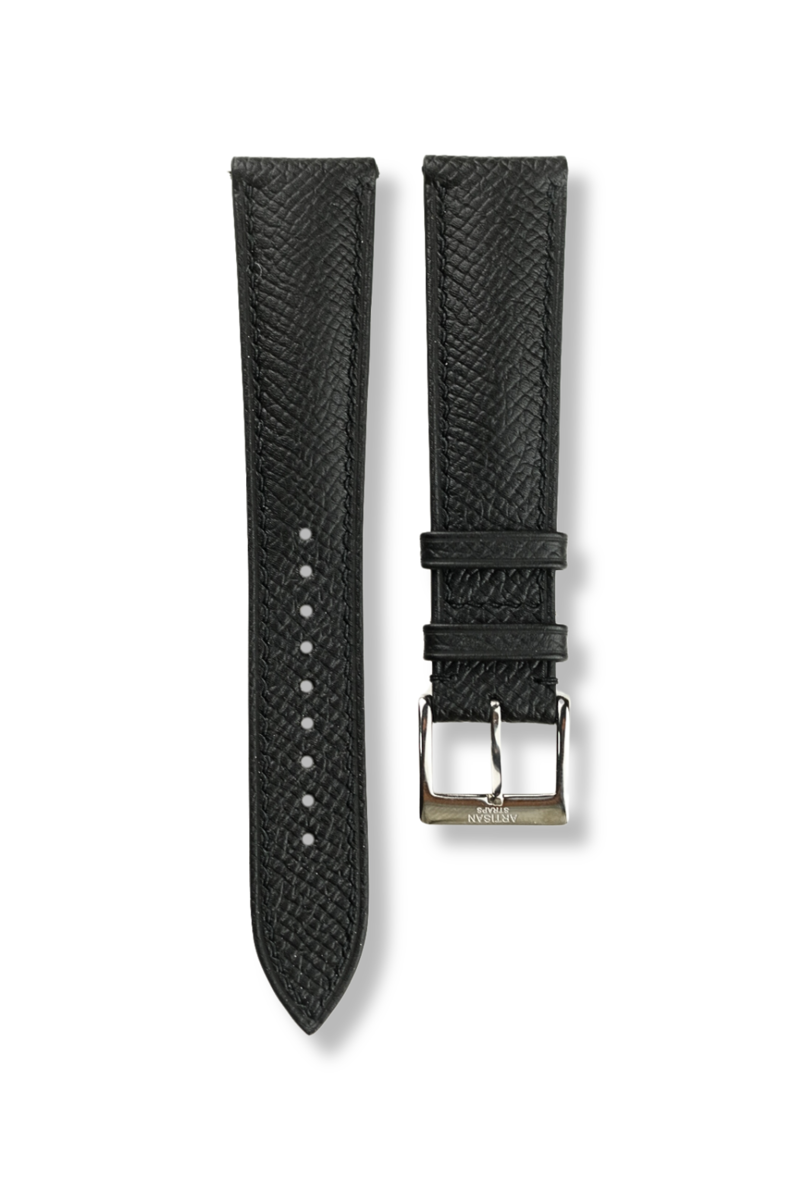 Black Epsom (Padded) Leather Strap - Artisan Straps