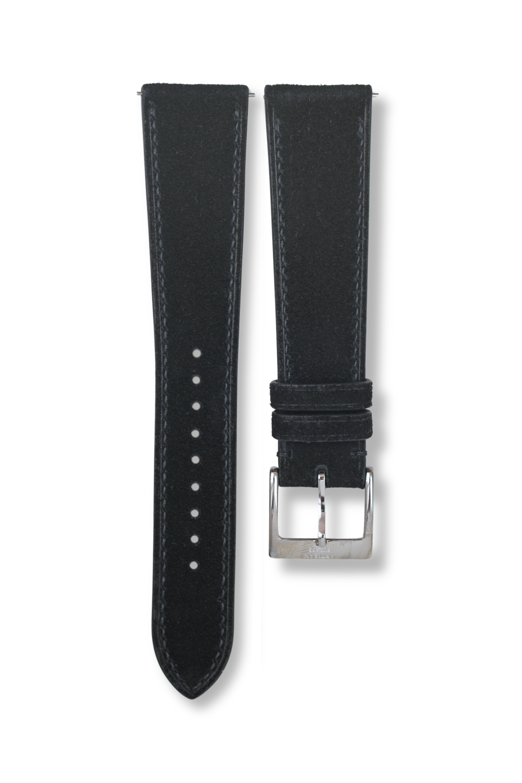 Black Suede Leather Strap - Artisan Straps