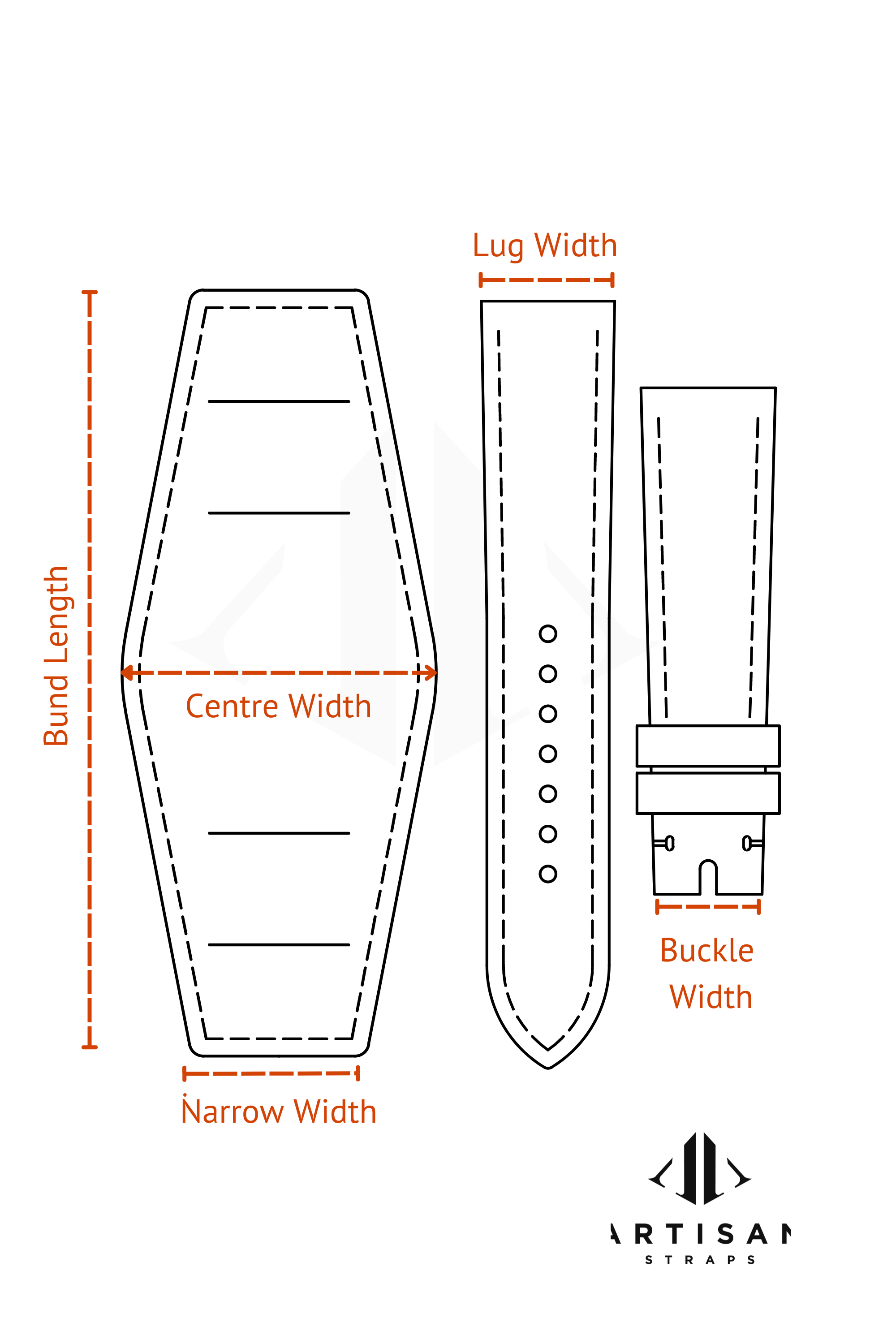 Custom Shell Cordovan Bund Strap