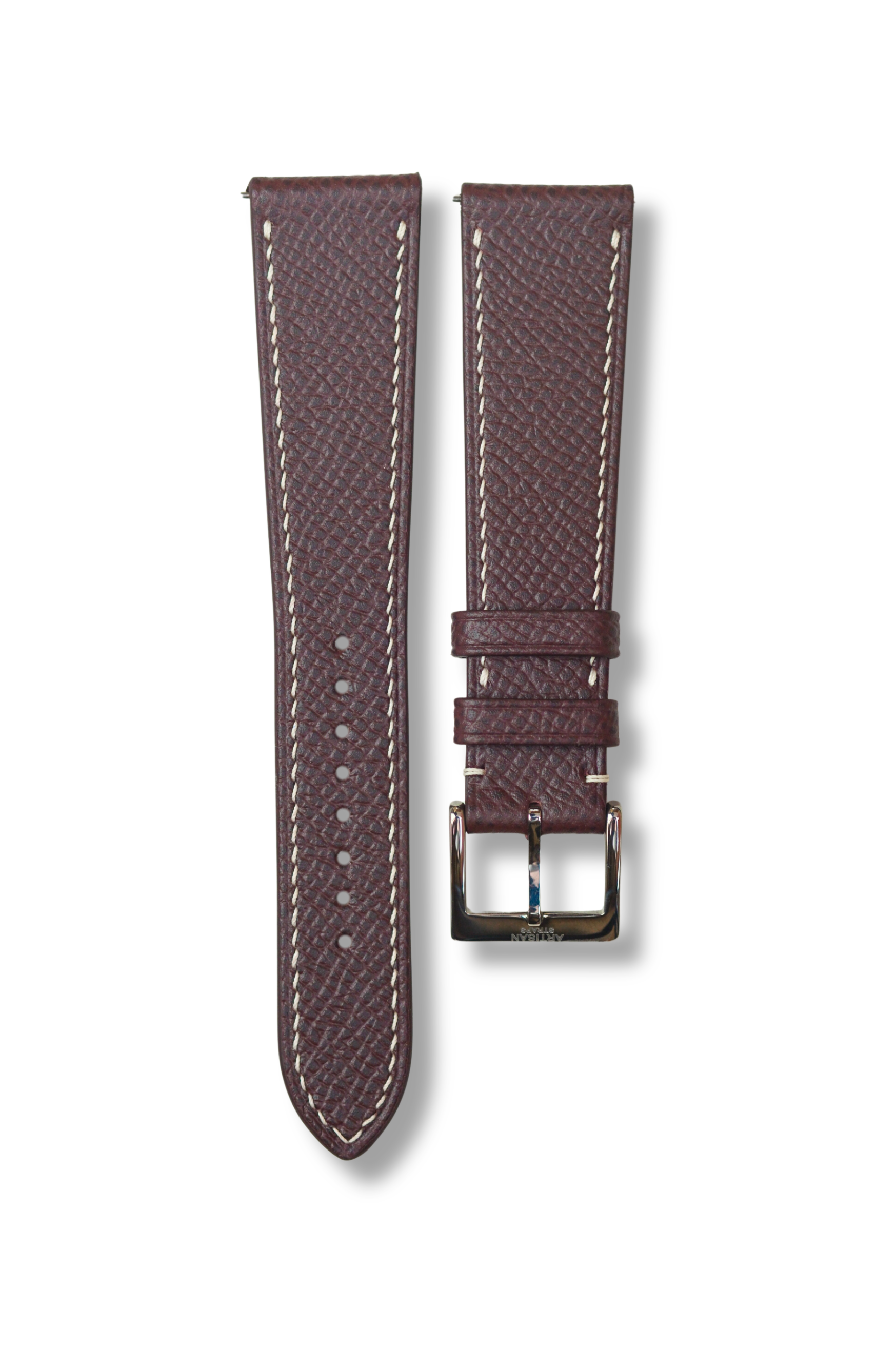 Burgundy Epsom Leather Strap - Artisan Straps