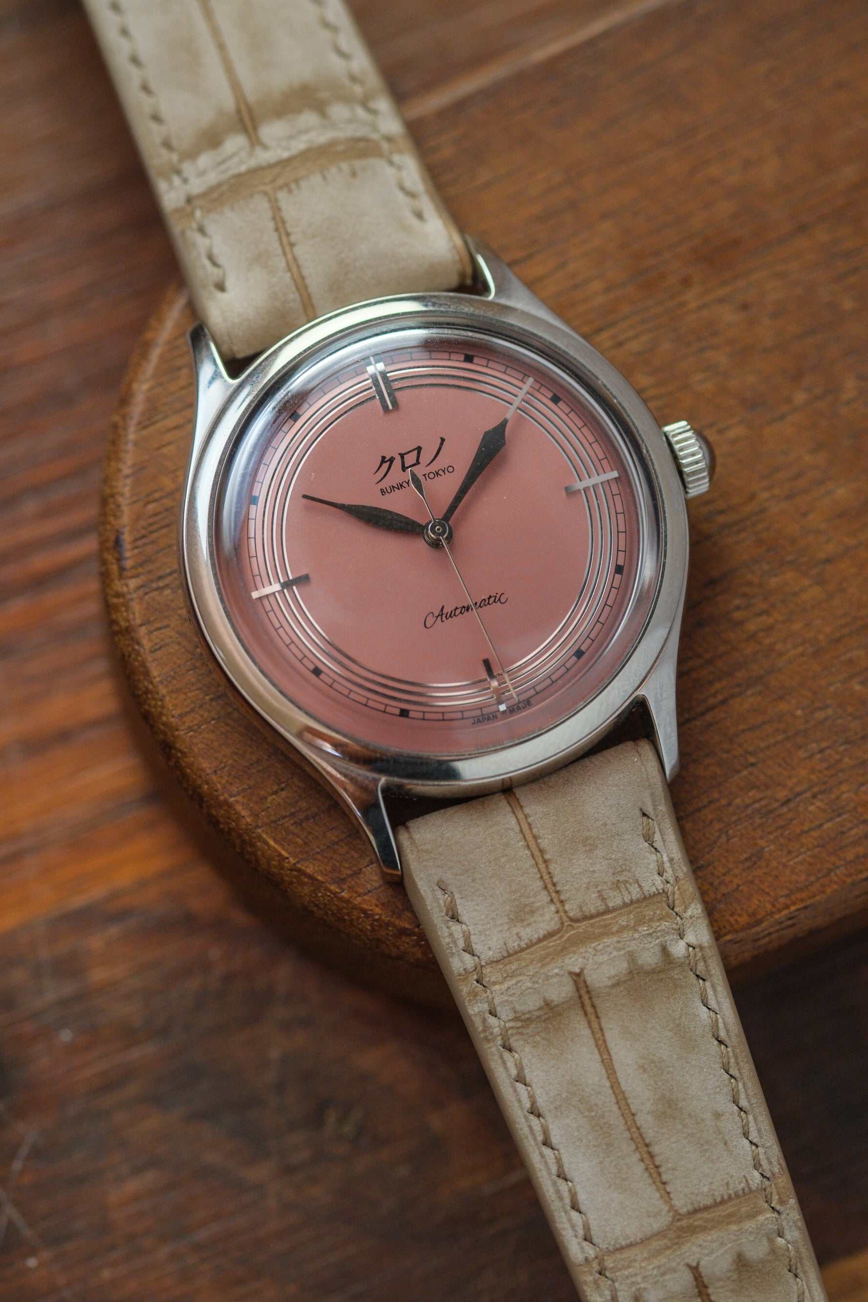 Taupe Nubuck Alligator (Padded) Leather Strap