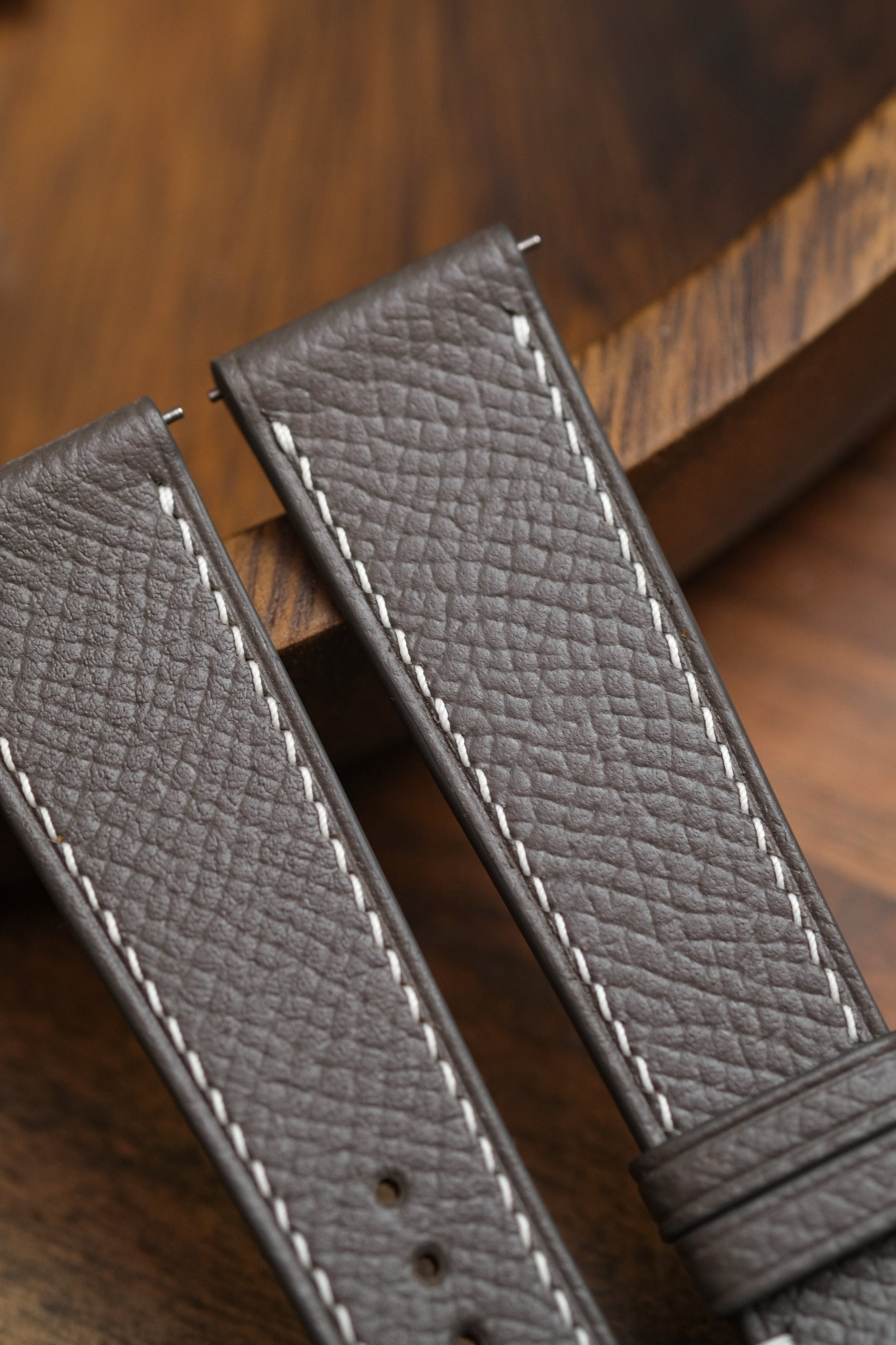 Grey Epsom Leather Strap - Artisan Straps