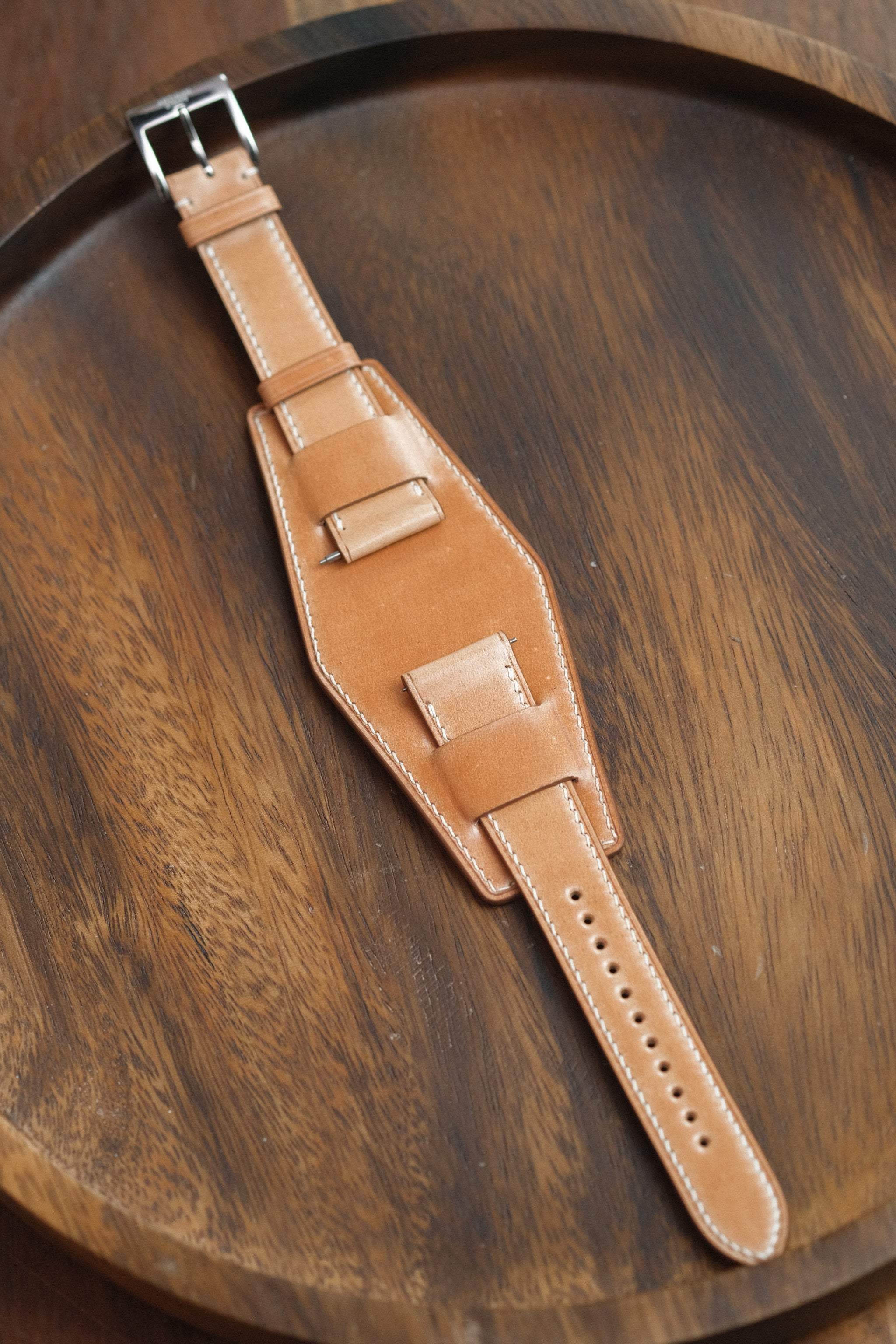 Natural Shell Cordovan Bund Strap (Made-to-Order)