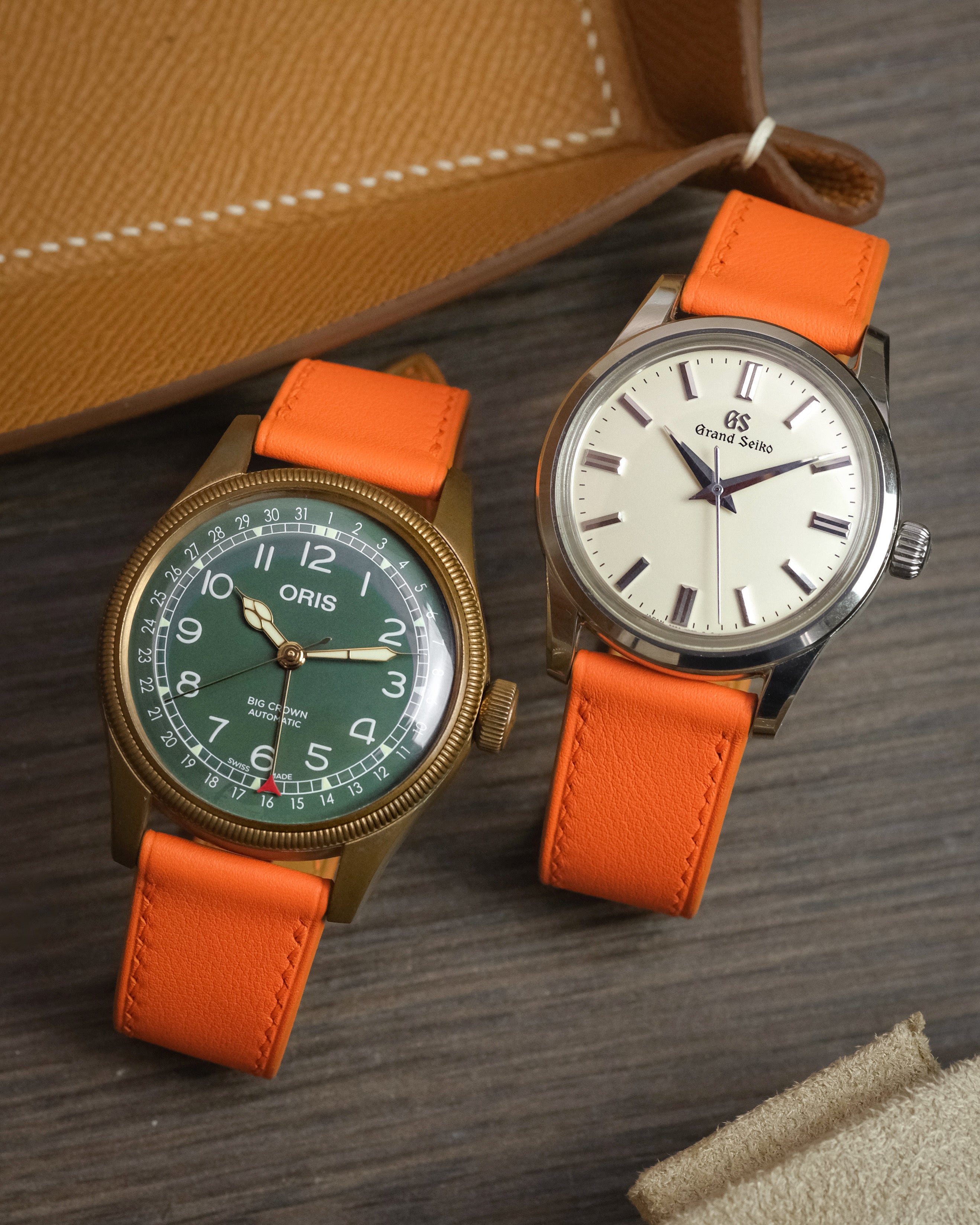 Correa de piel Swift naranja