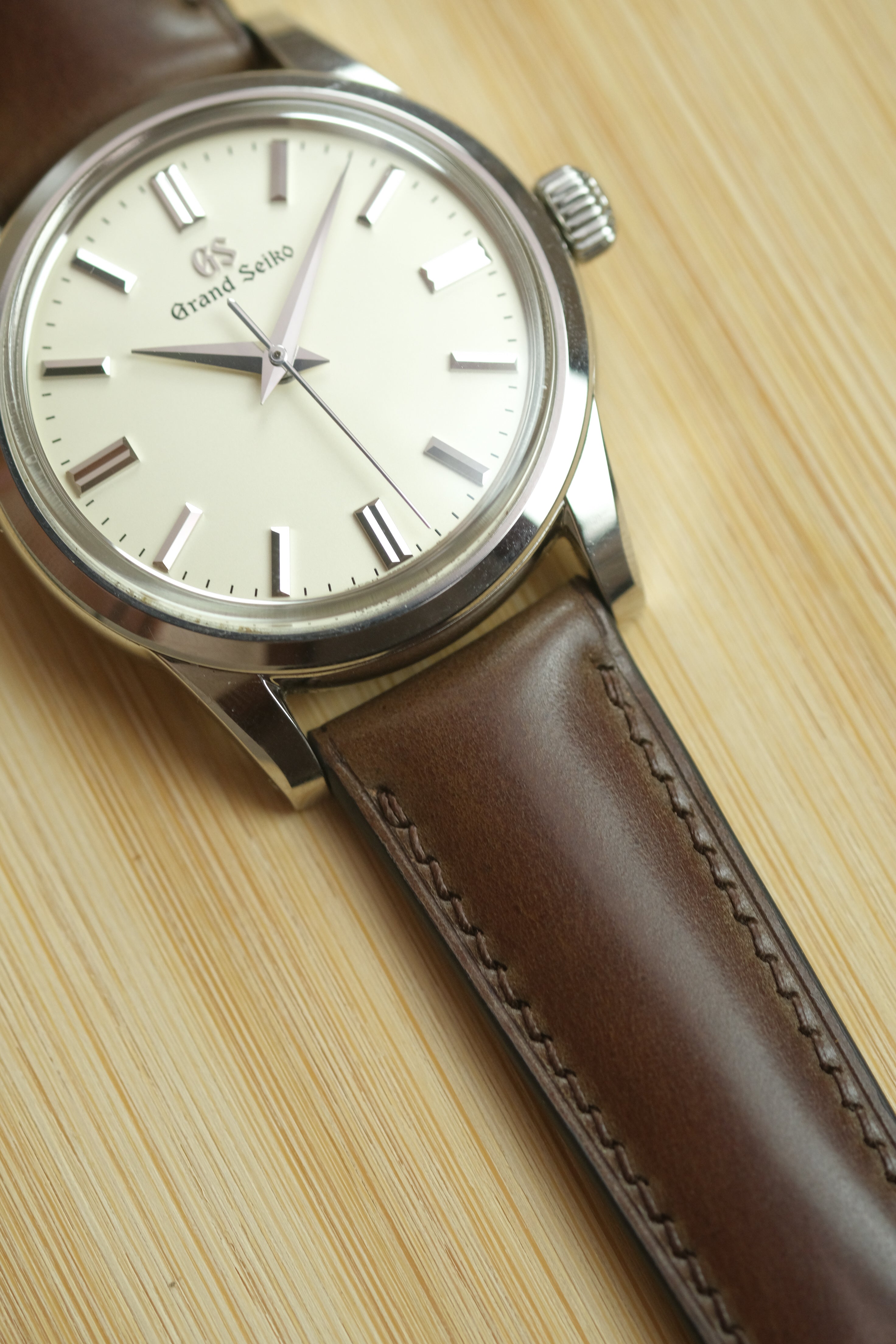 Dark Brown Shell Cordovan (Padded) Leather Strap - Artisan Straps