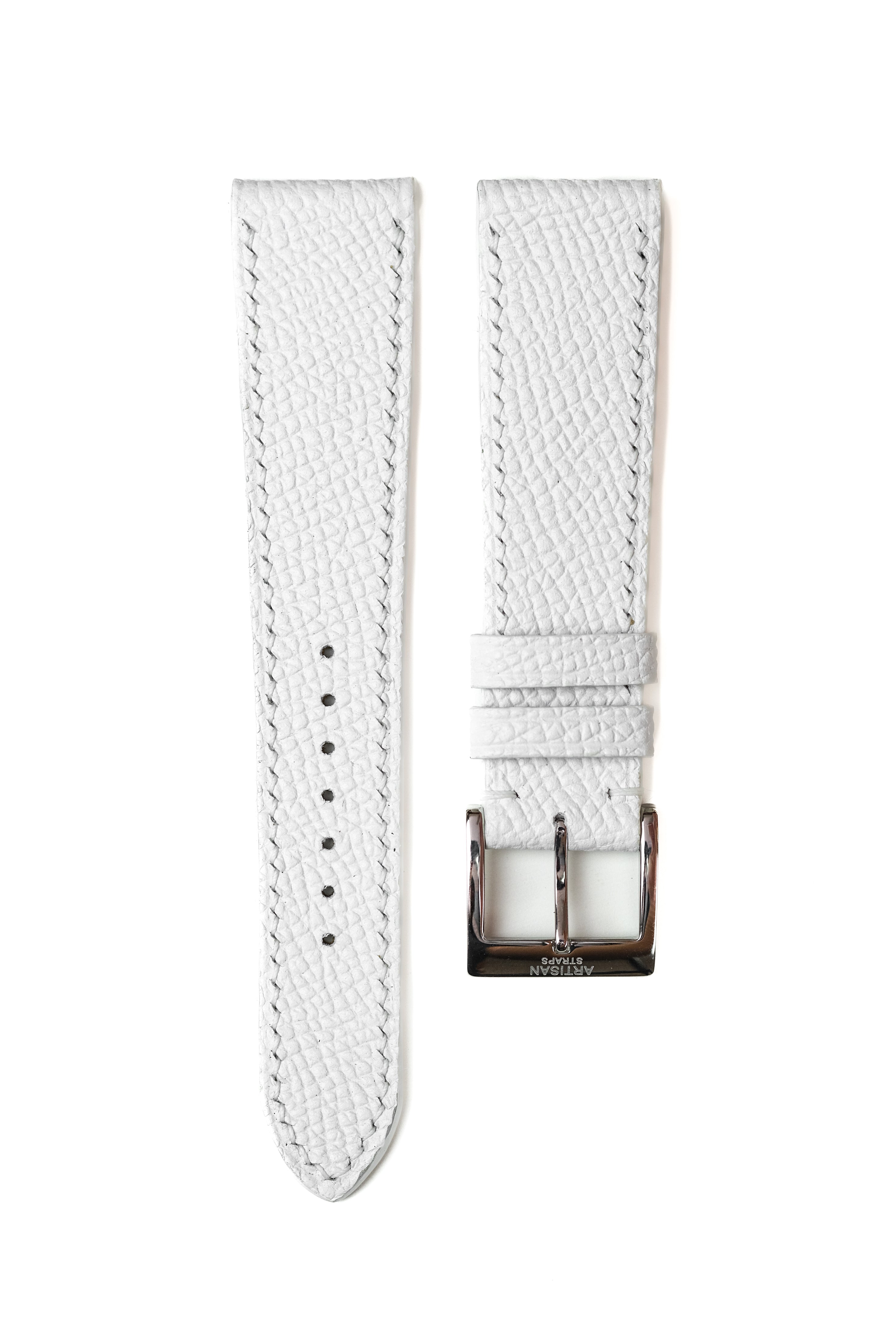 White Epsom Leather Strap - Artisan Straps
