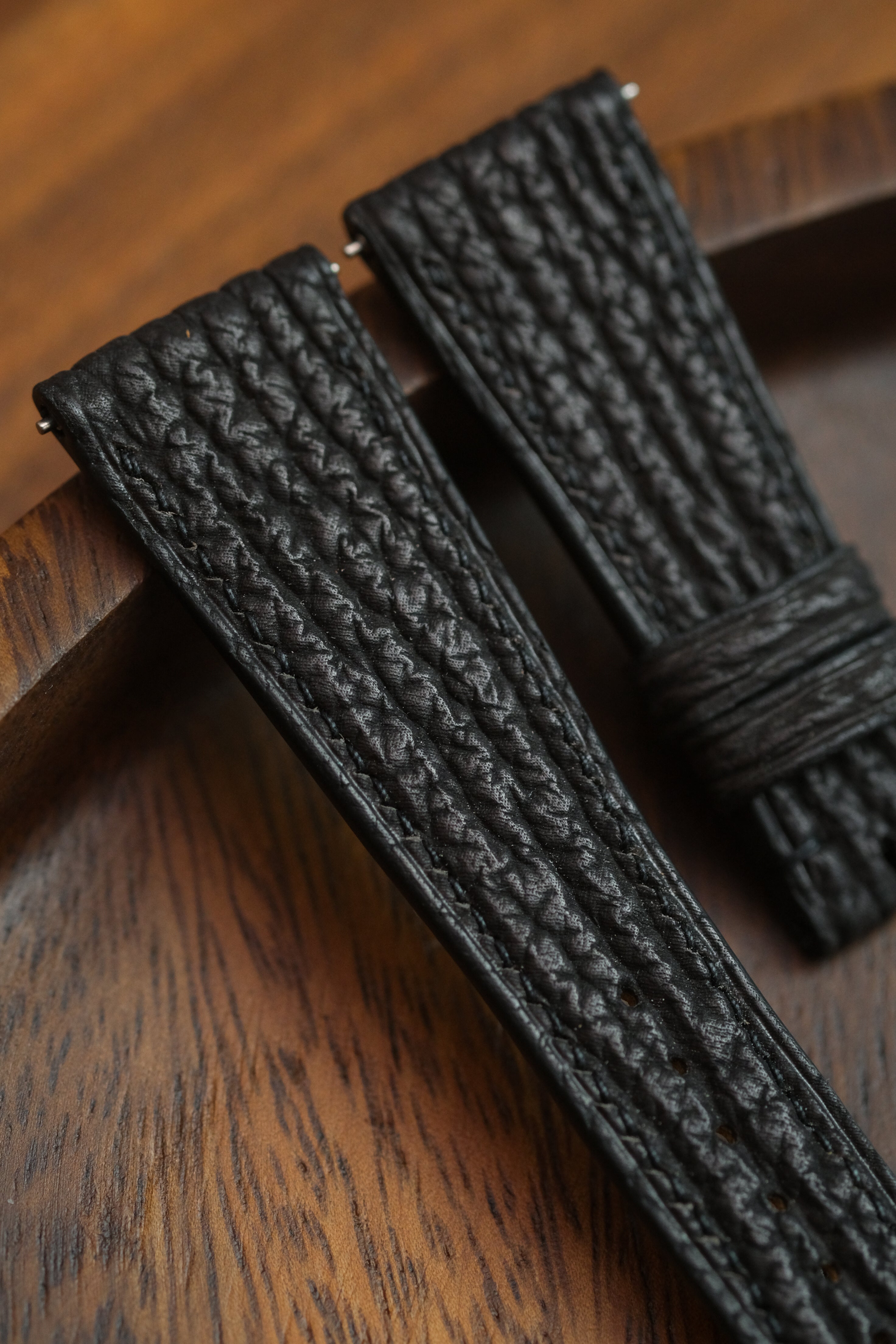 Black Shark Leather Strap