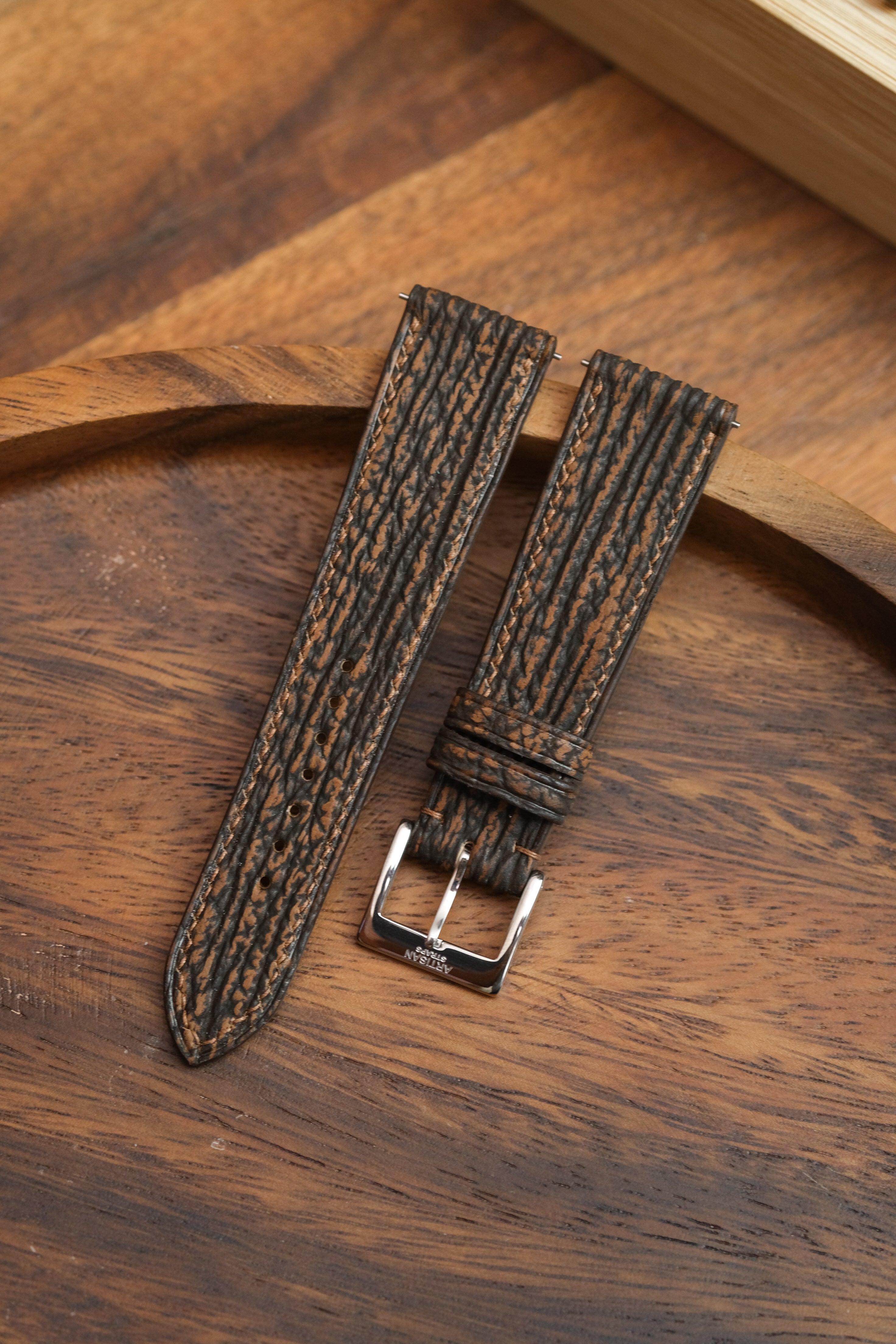 Brown Shark Leather Strap