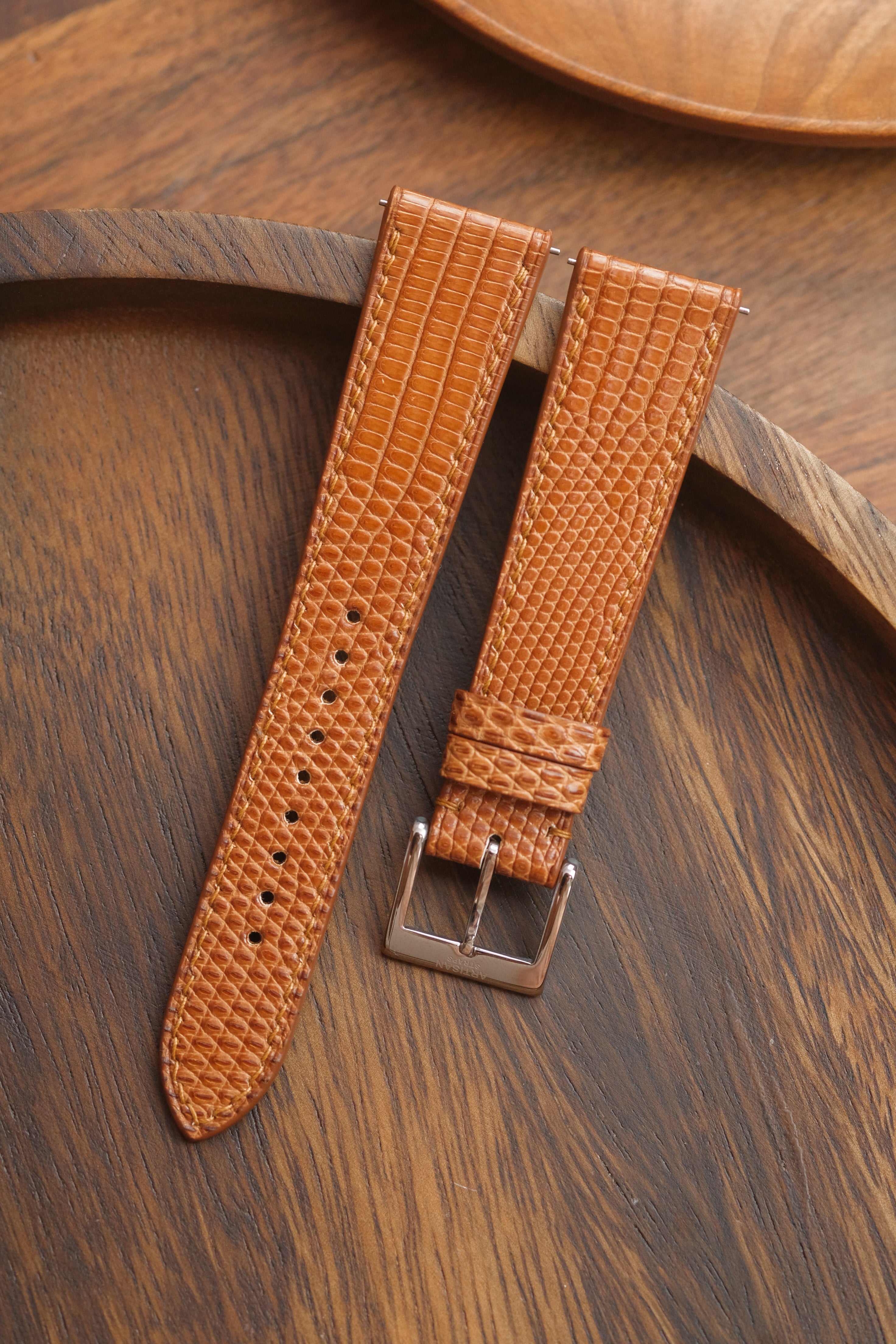 Whiskey Lizard Leather Strap
