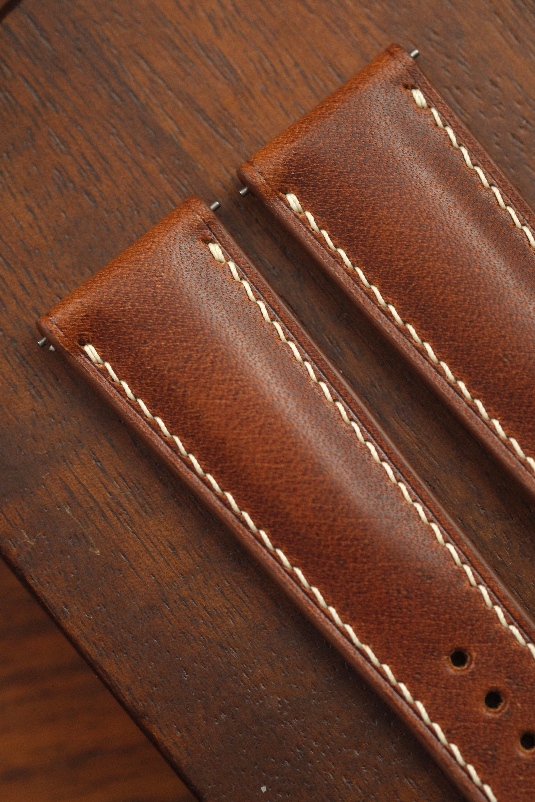 Mocha Dublin (Padded) Leather Strap (Made-to-Order) - Artisan Straps