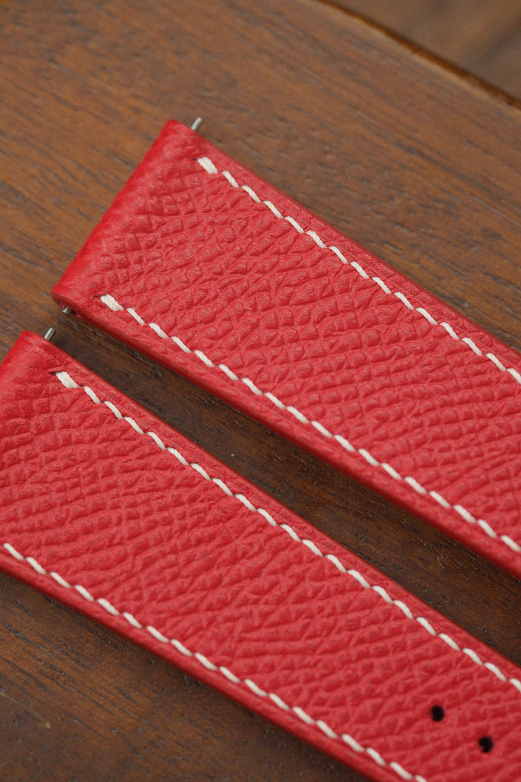 Red Epsom Leather Strap - Artisan Straps