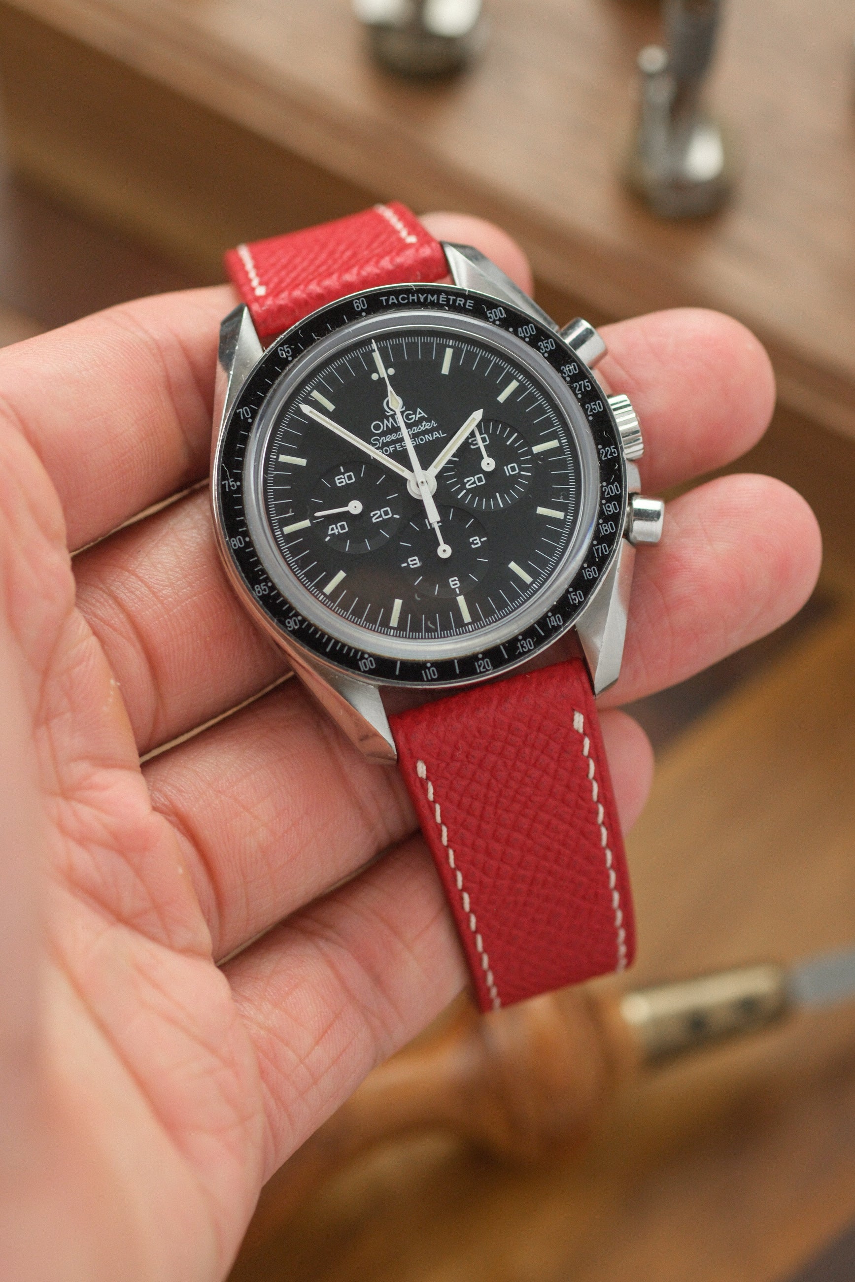 Red Epsom Leather Strap - Artisan Straps