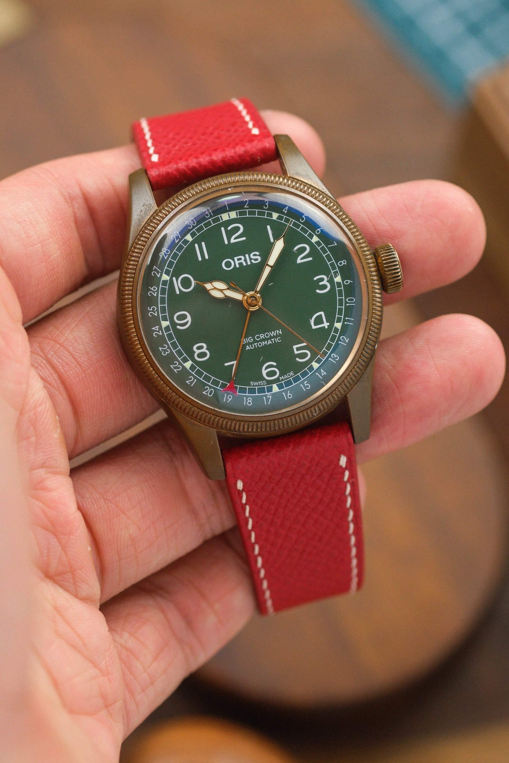 Red Epsom Leather Strap - Artisan Straps