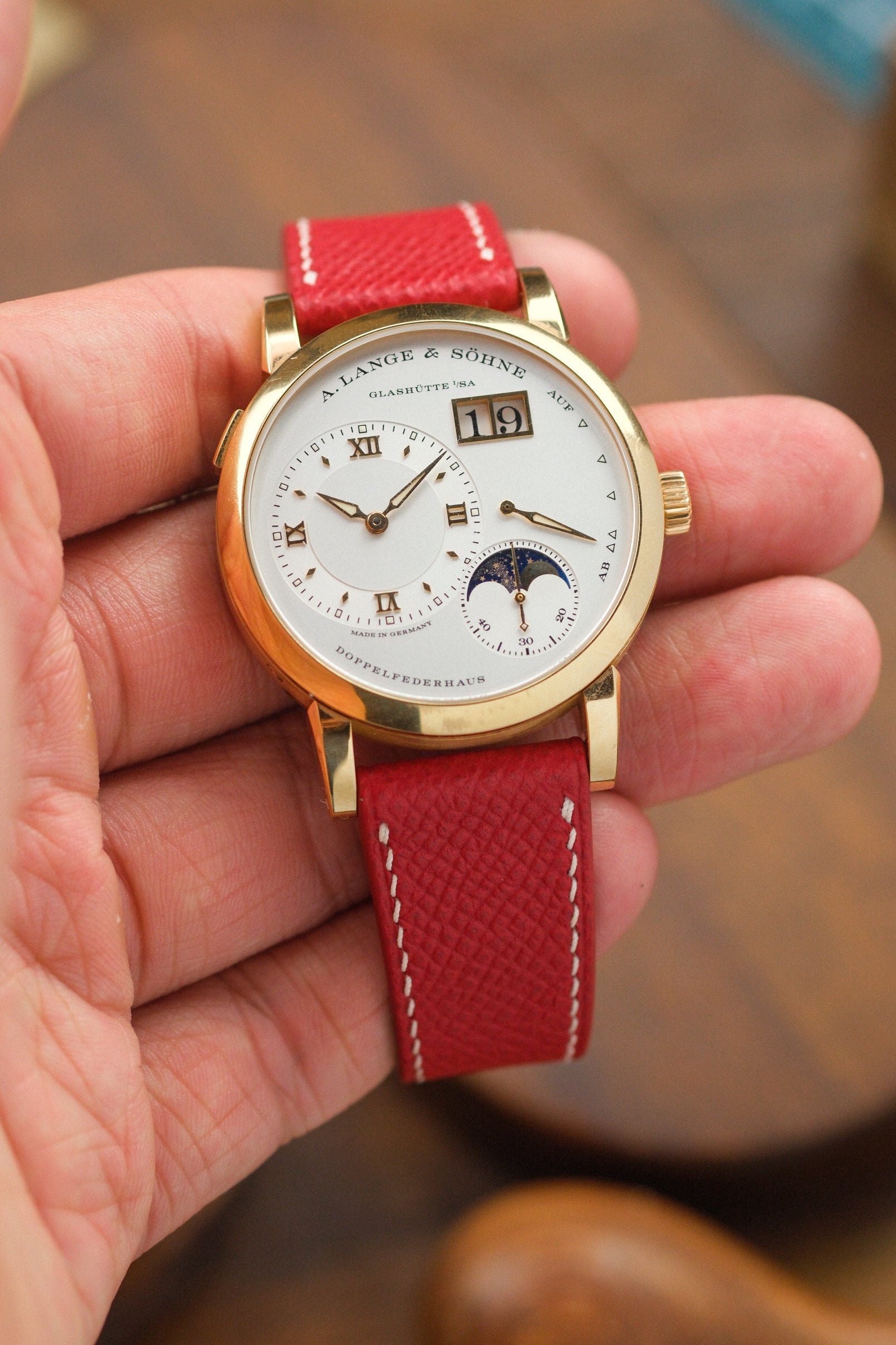 Red Epsom Leather Strap - Artisan Straps