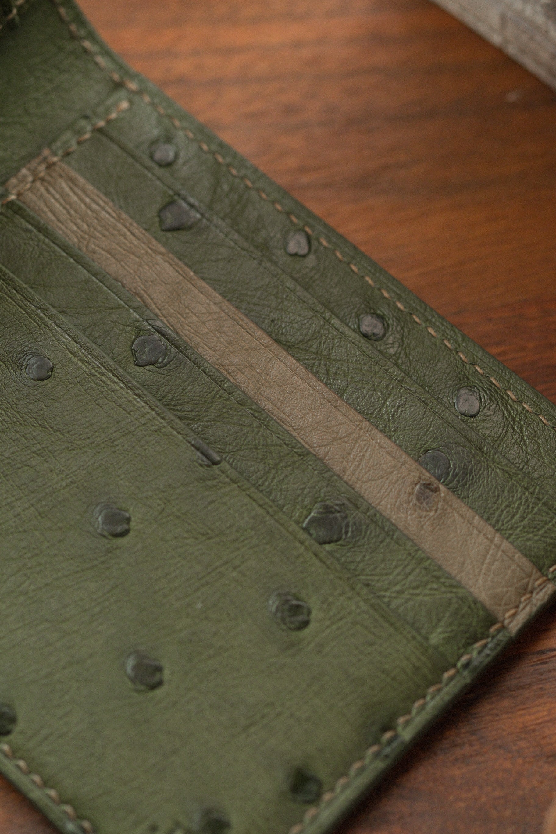 B01- Himalayan Crocodile & Ostrich Belly Billfold Wallet (8 Slot) - Artisan Straps