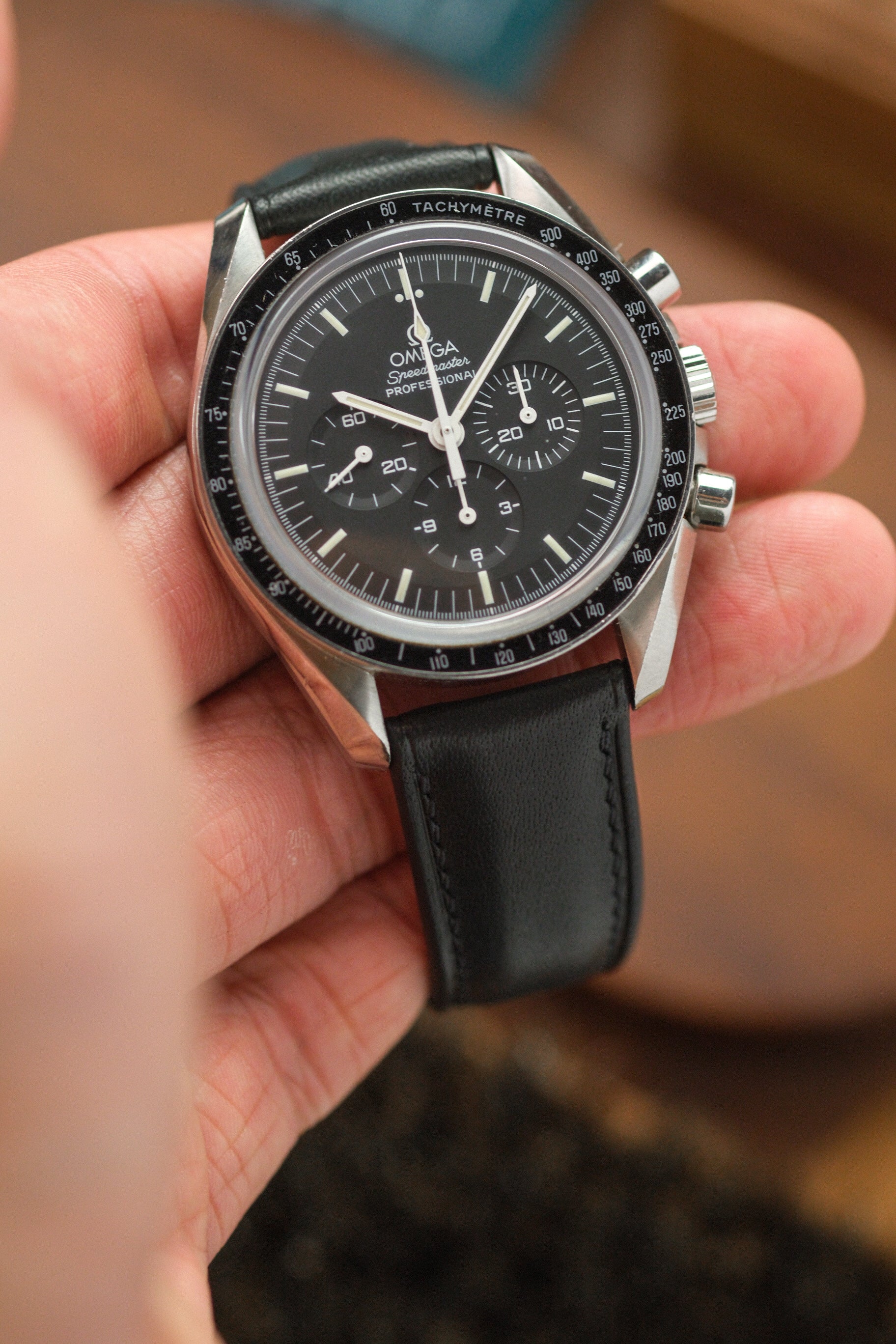 Black Kangaroo (Padded) Leather Strap - Artisan Straps