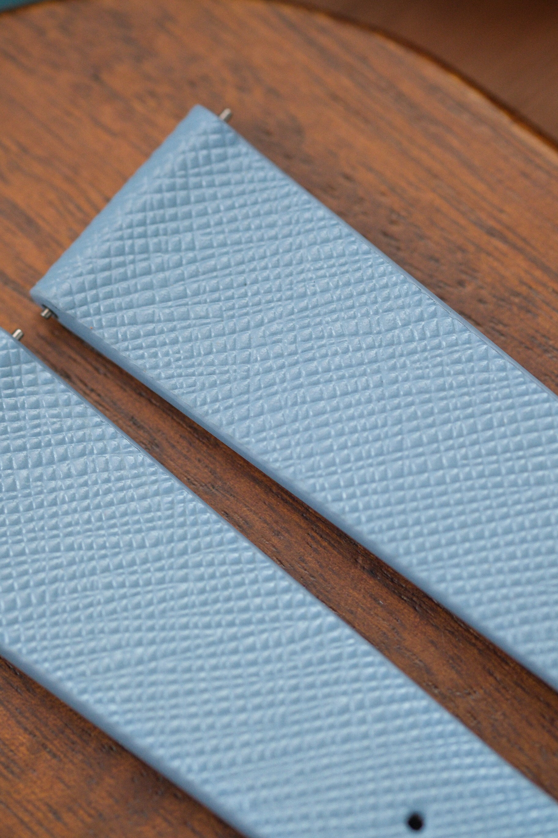 Baby Blue Saffiano Stitchless Leather Strap - Artisan Straps