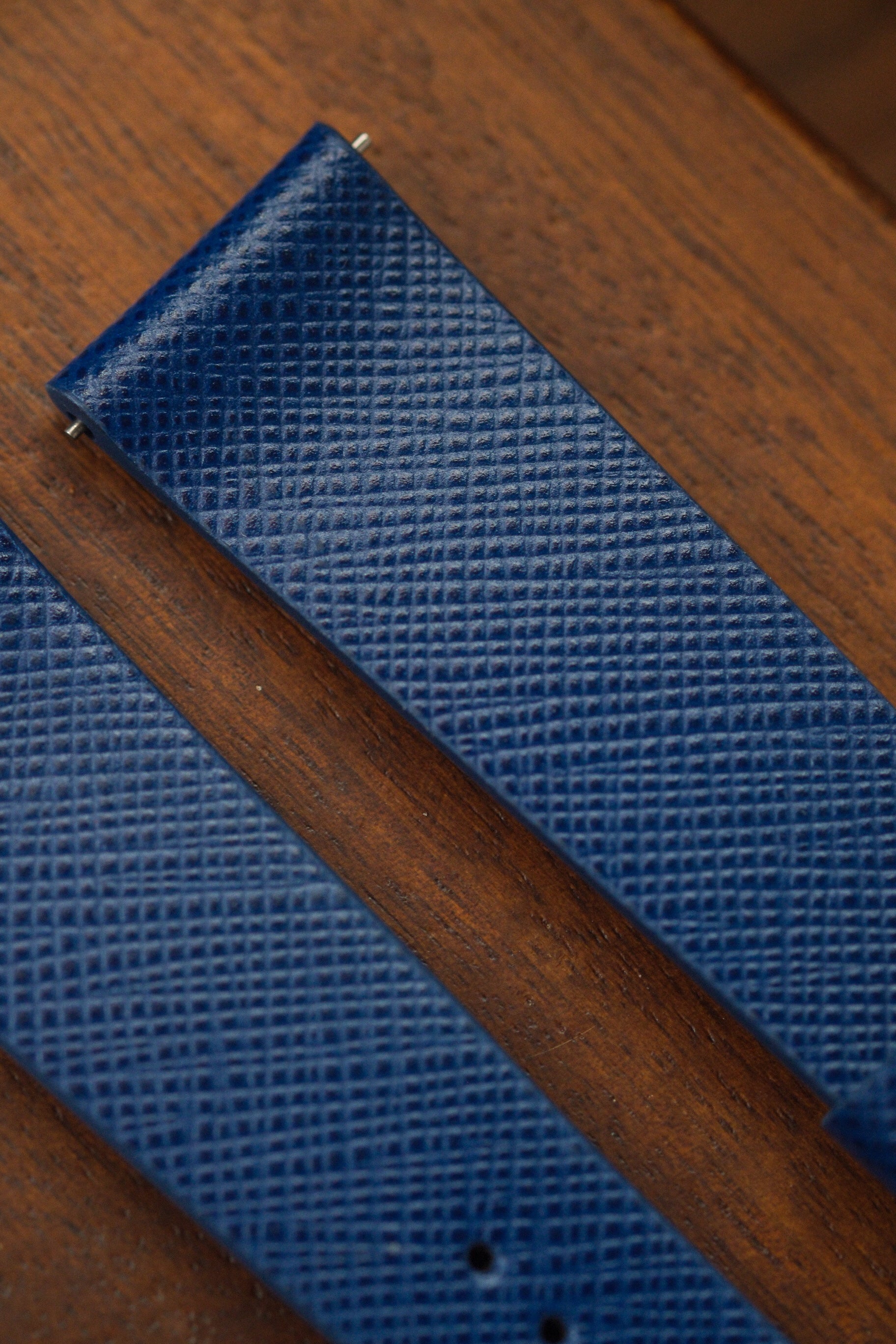 Royal Blue Saffiano Stitchless Leather Strap