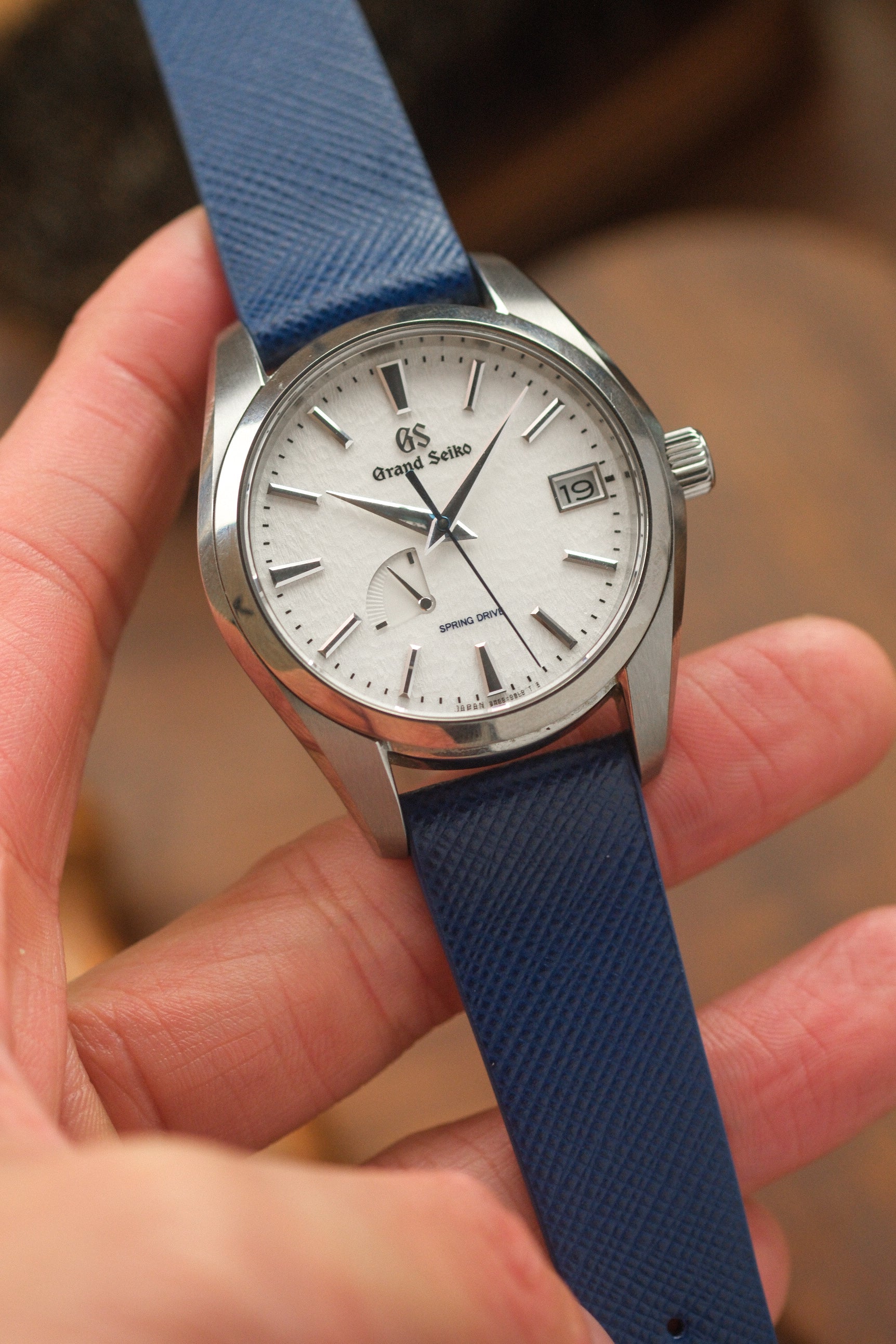 Royal Blue Saffiano Stitchless Leather Strap