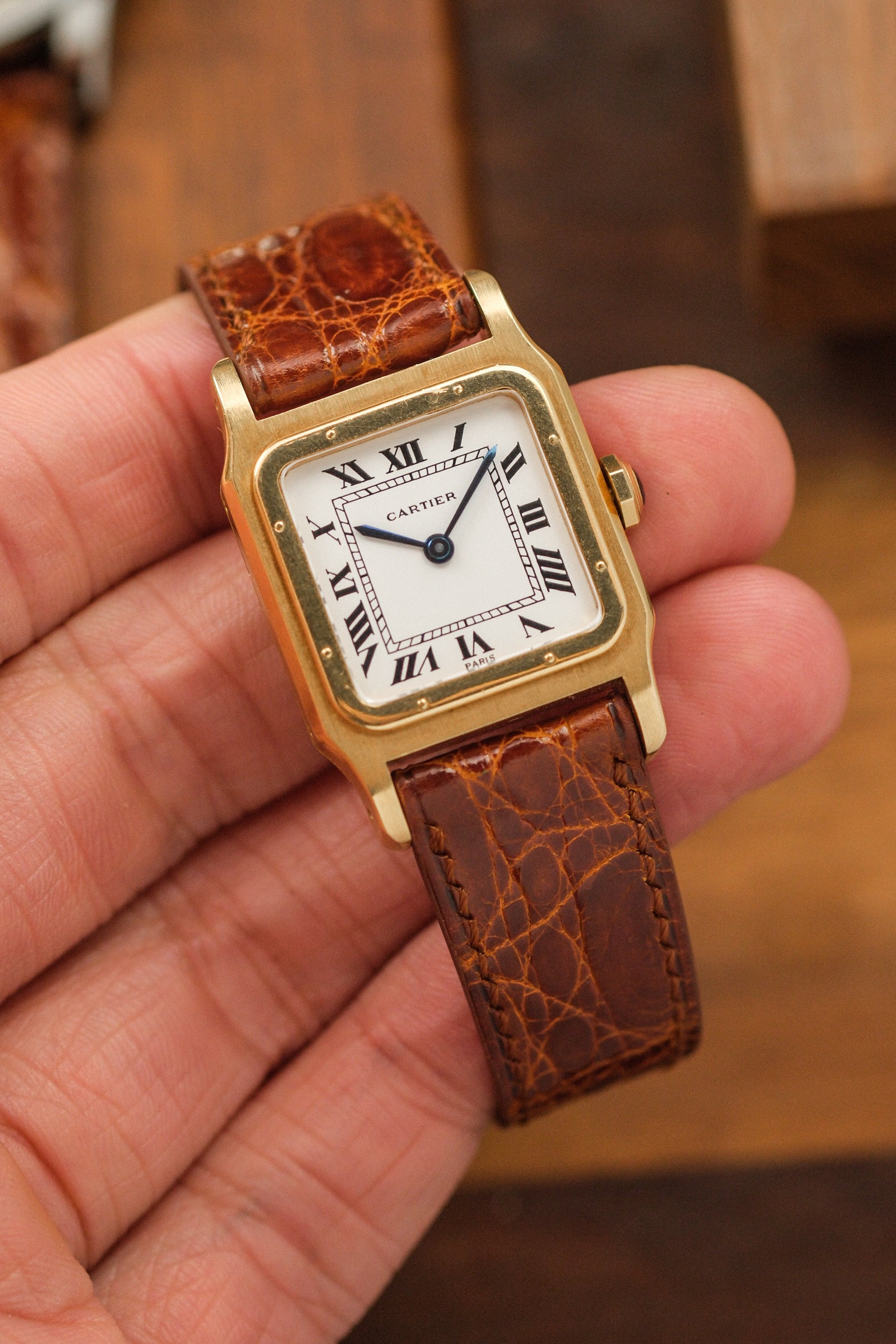 Chestnut Glazed Alligator Flank Leather Strap