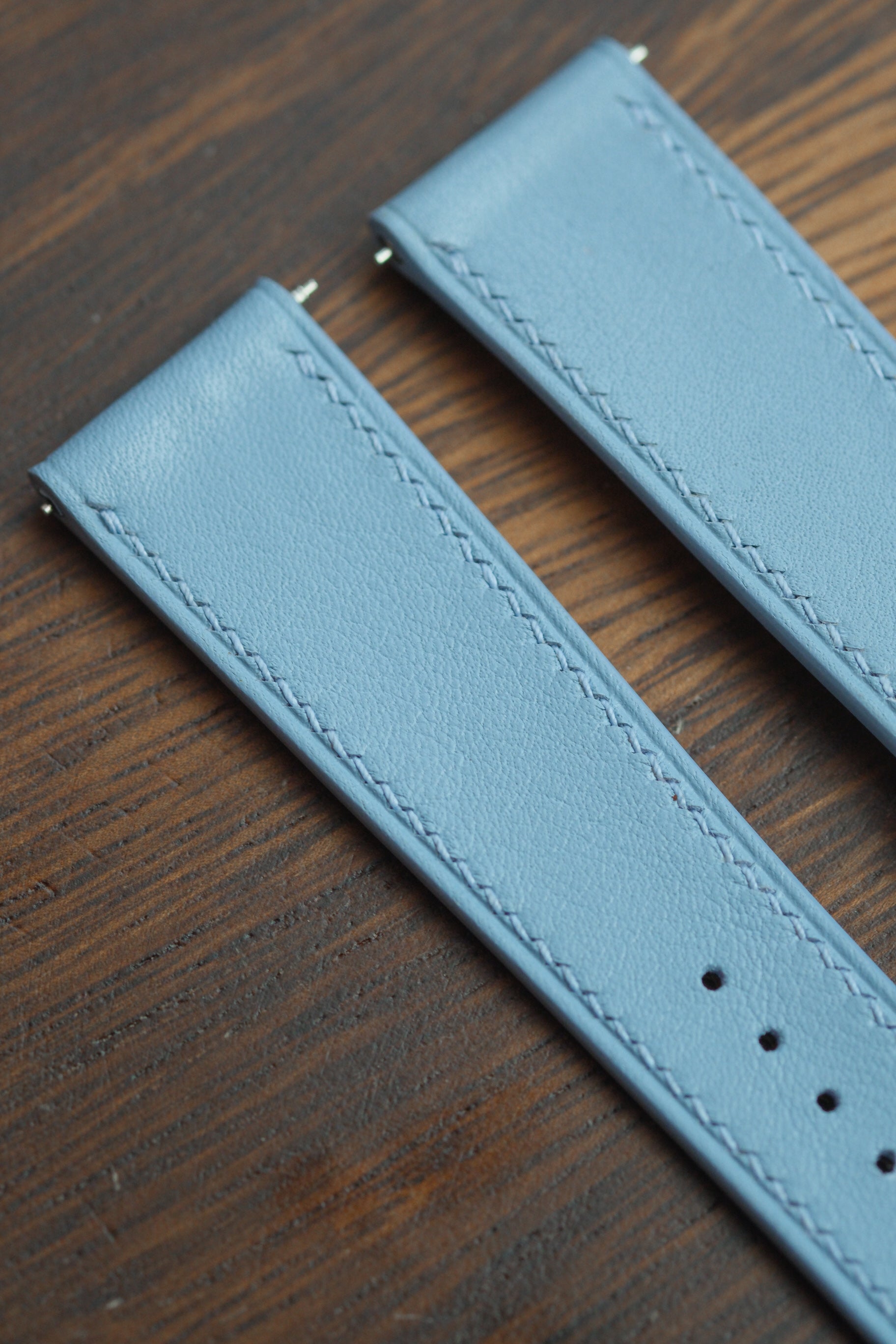 Baby Blue Swift Leather Strap - Artisan Straps