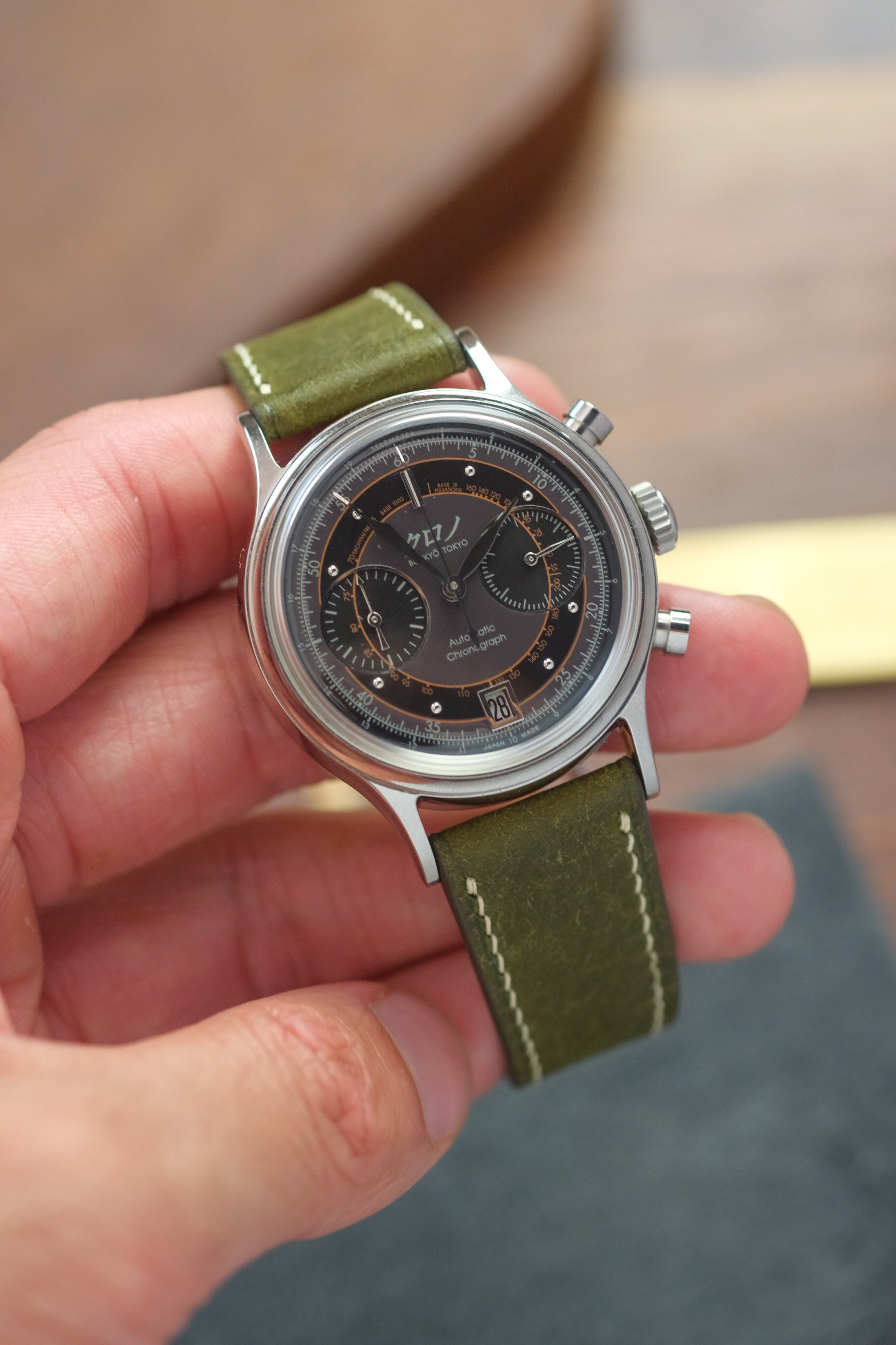 Olive Pueblo Leather Strap - Artisan Straps