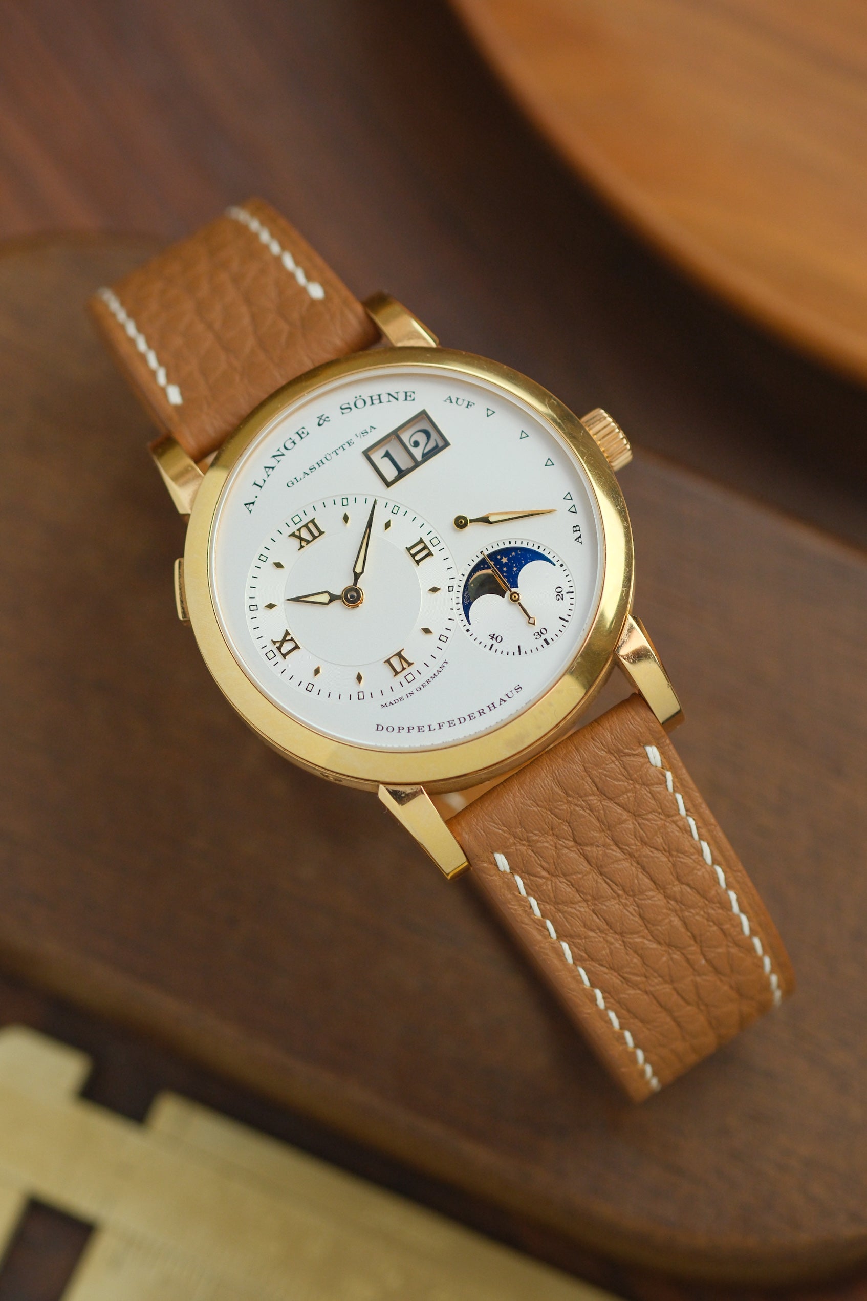 Tan Shrunken Calf Leather Strap