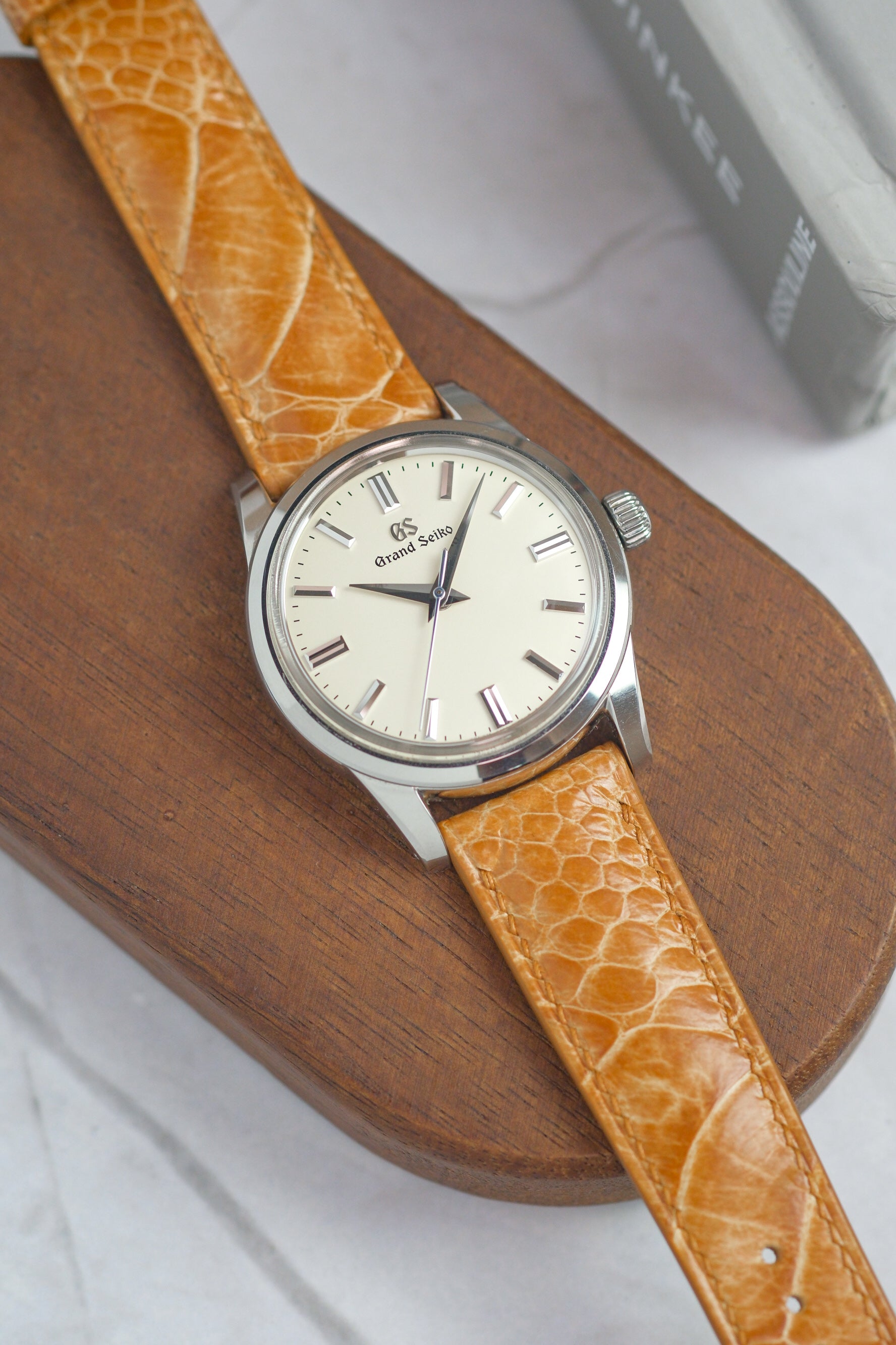 Whiskey Ostrich Leg (Padded) Leather Strap