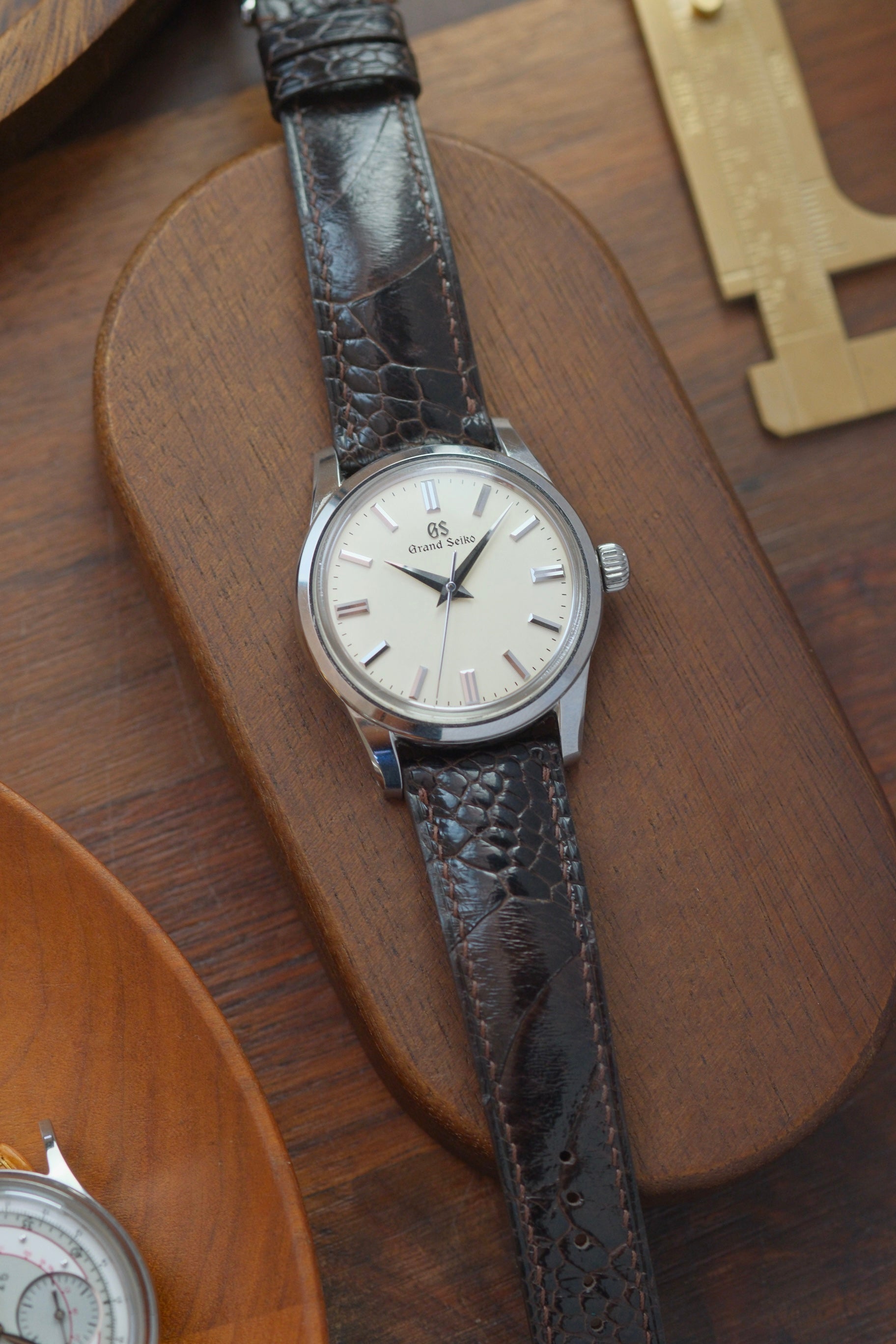 Dark Brown Ostrich Leg Leather Strap - Artisan Straps