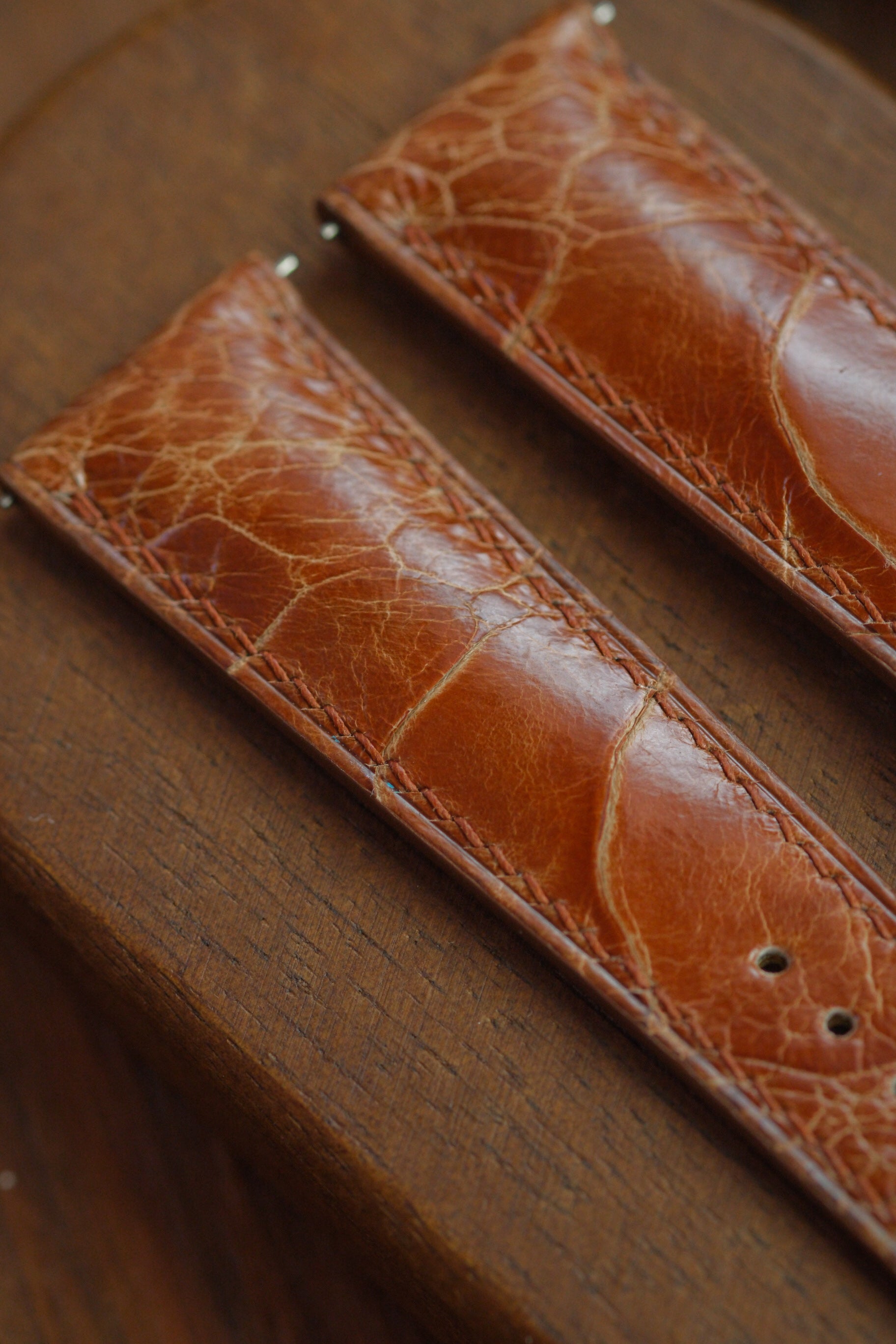 Bourbon Ostrich Leg Leather Strap - Artisan Straps