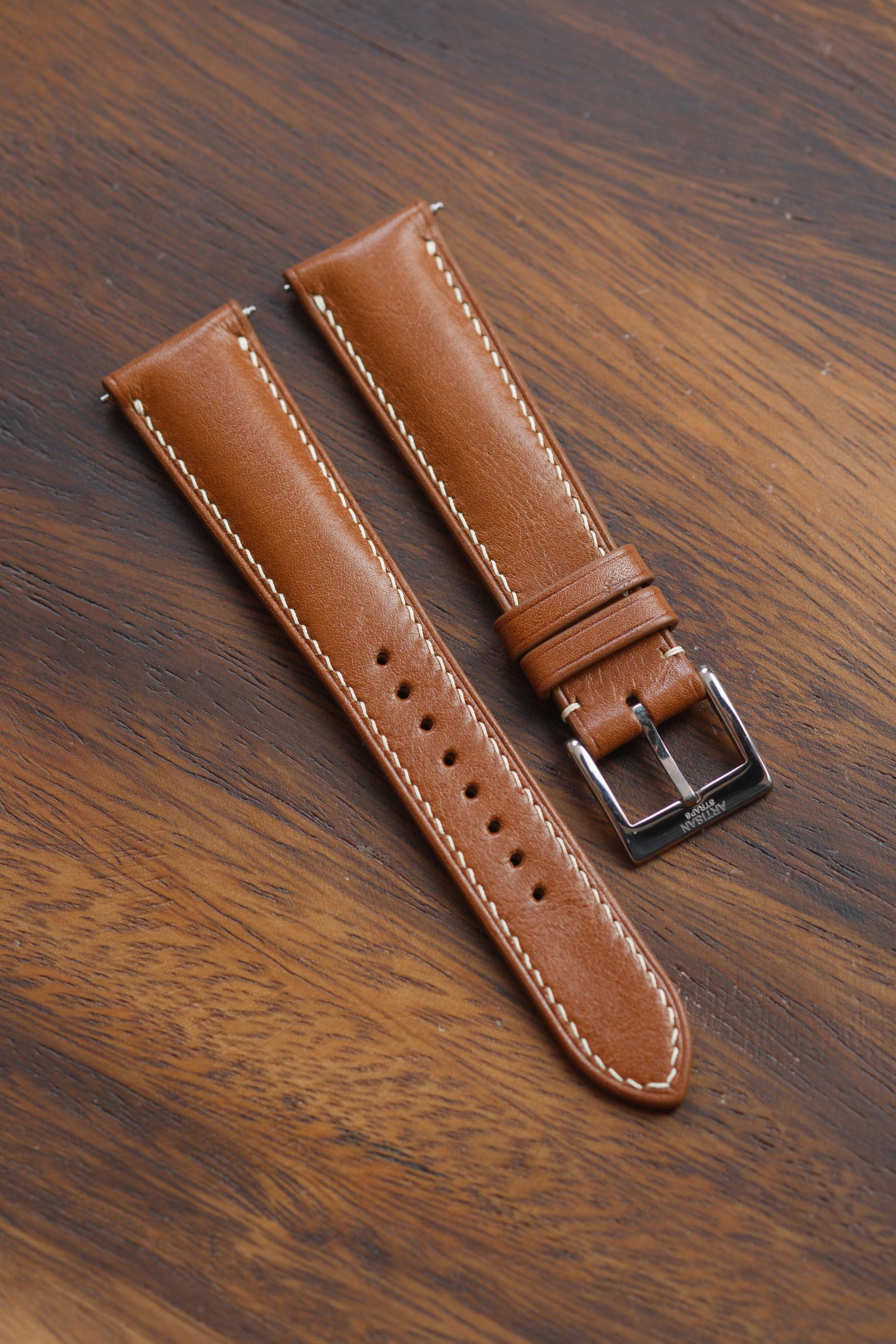 Whiskey Brown Kangaroo (Padded) Leather Strap - Artisan Straps