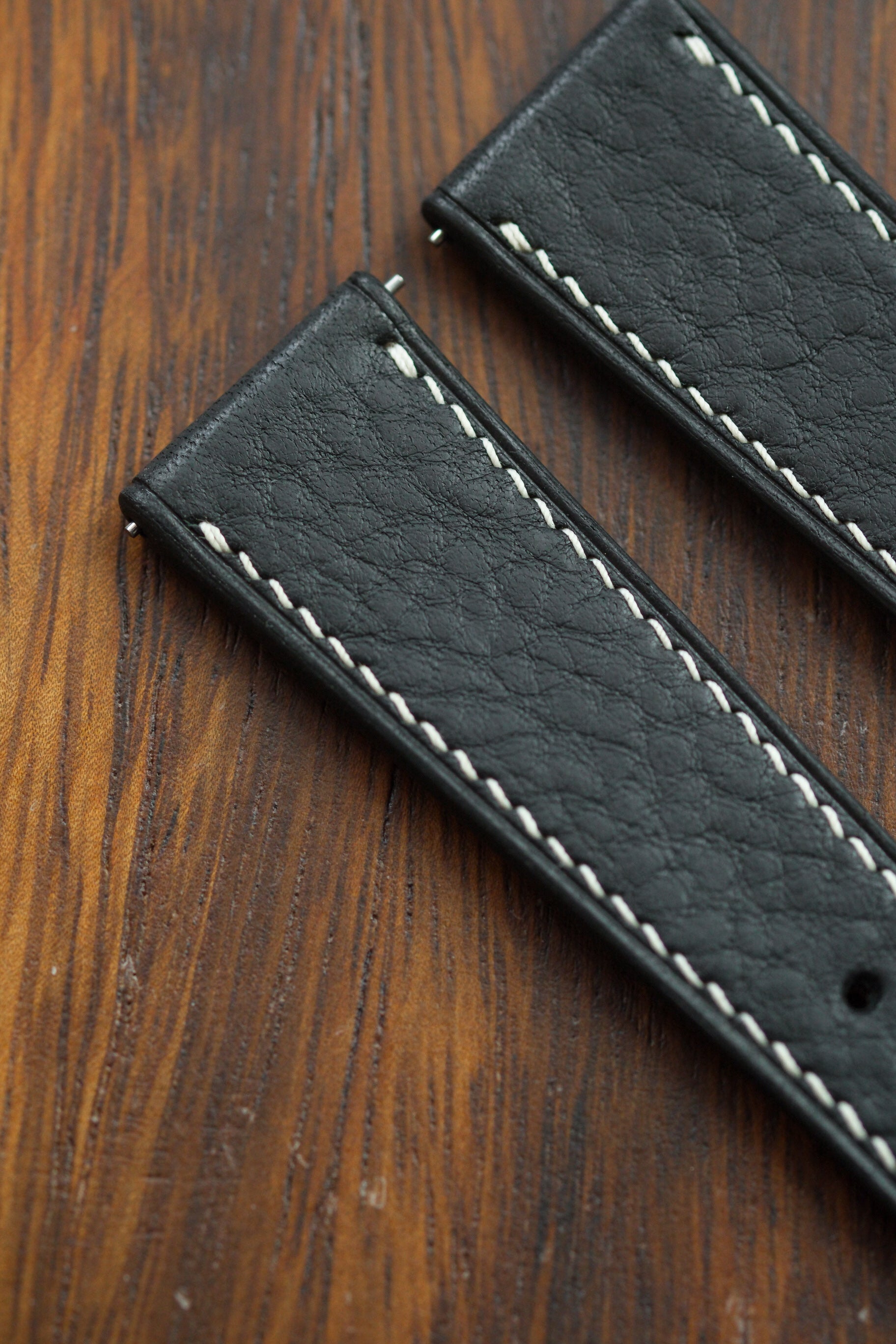 Black Minerva Box Leather Strap